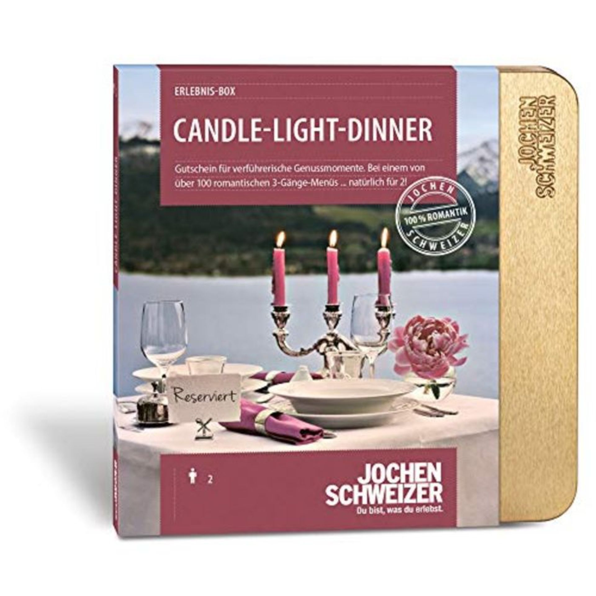 RRP £62.00 Jochen Schweizer Erlebnis-Box Candle-Light-Dinner fÃ¼r 2, Ã¼ber 80 Standorte in De