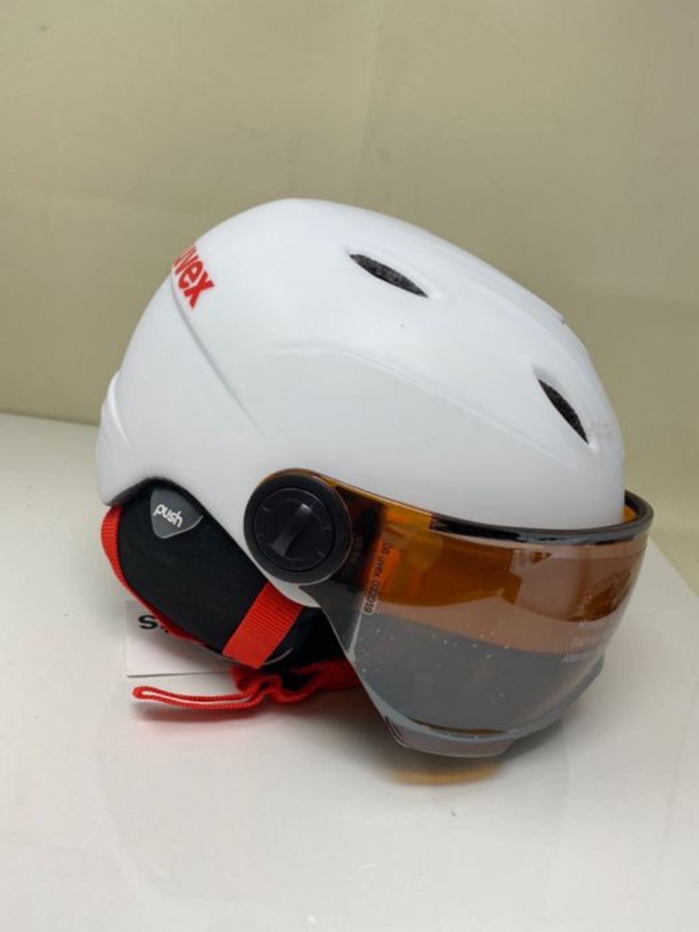 RRP £66.00 uvex Unisex Jugend, junior visor pro Skihelm, white-red mat, 54-56 cm - Image 3 of 3