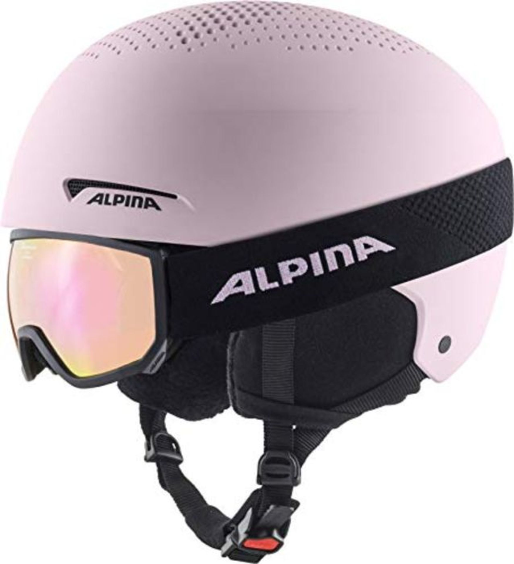 RRP £92.00 ALPINA Unisex - Kinder, ZUPO SET (+SCARABEO JR) Skihelm, light-rose matt, 48-52 cm