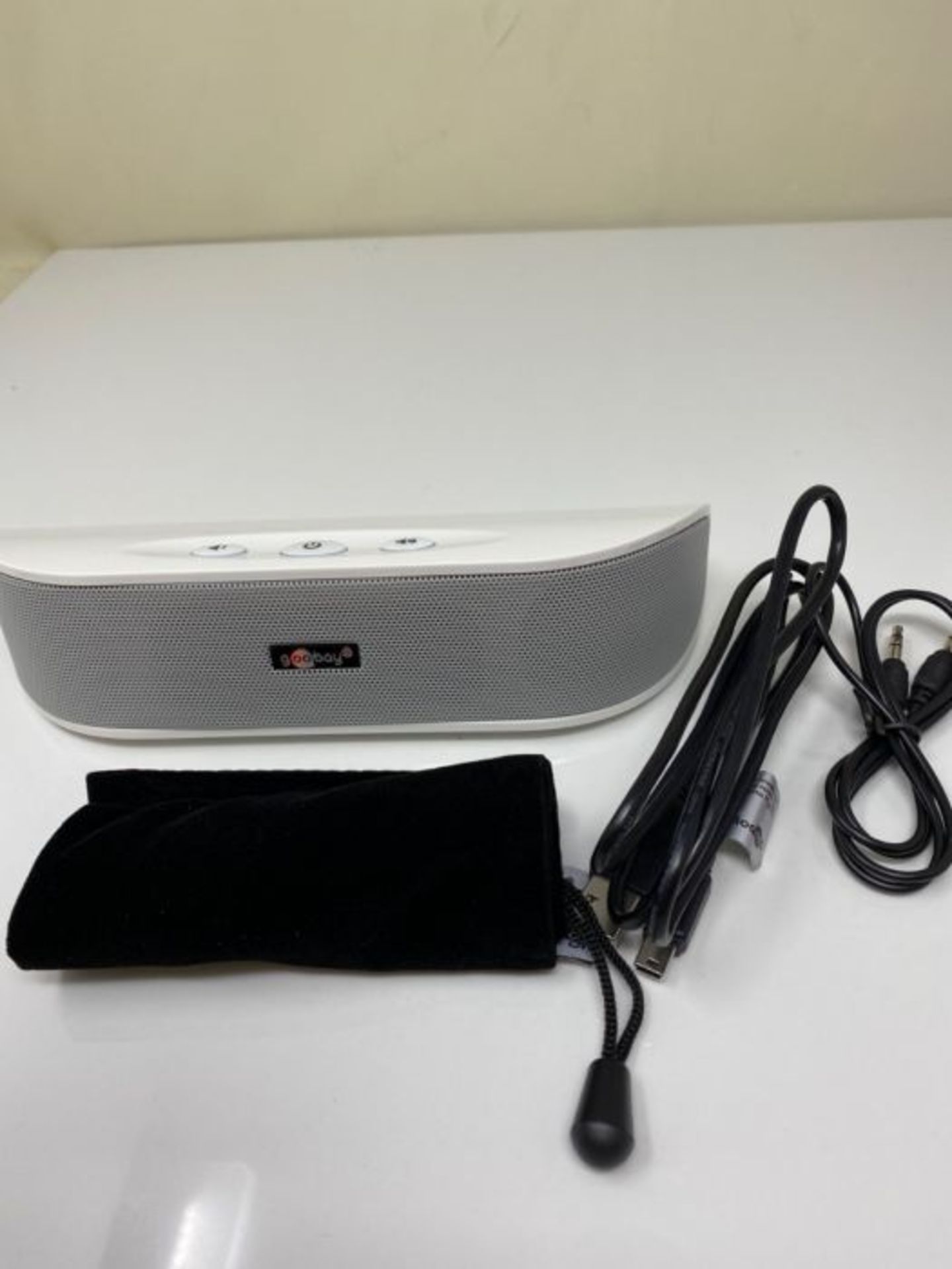Goobay SoundBar 6W Stereo Lautsprecher für PC, TV und Notebook, weiß - Image 3 of 3