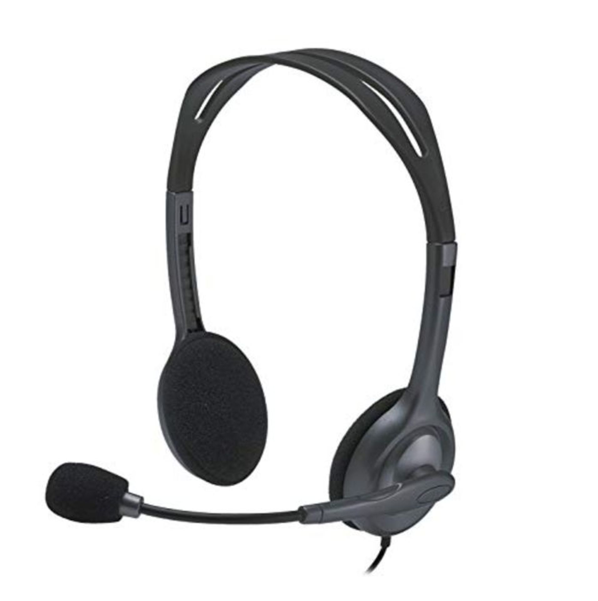 Logitech H111 Wired Headset, Stereo Headphones with Noise-Cancelling Microphone, 3.5 m