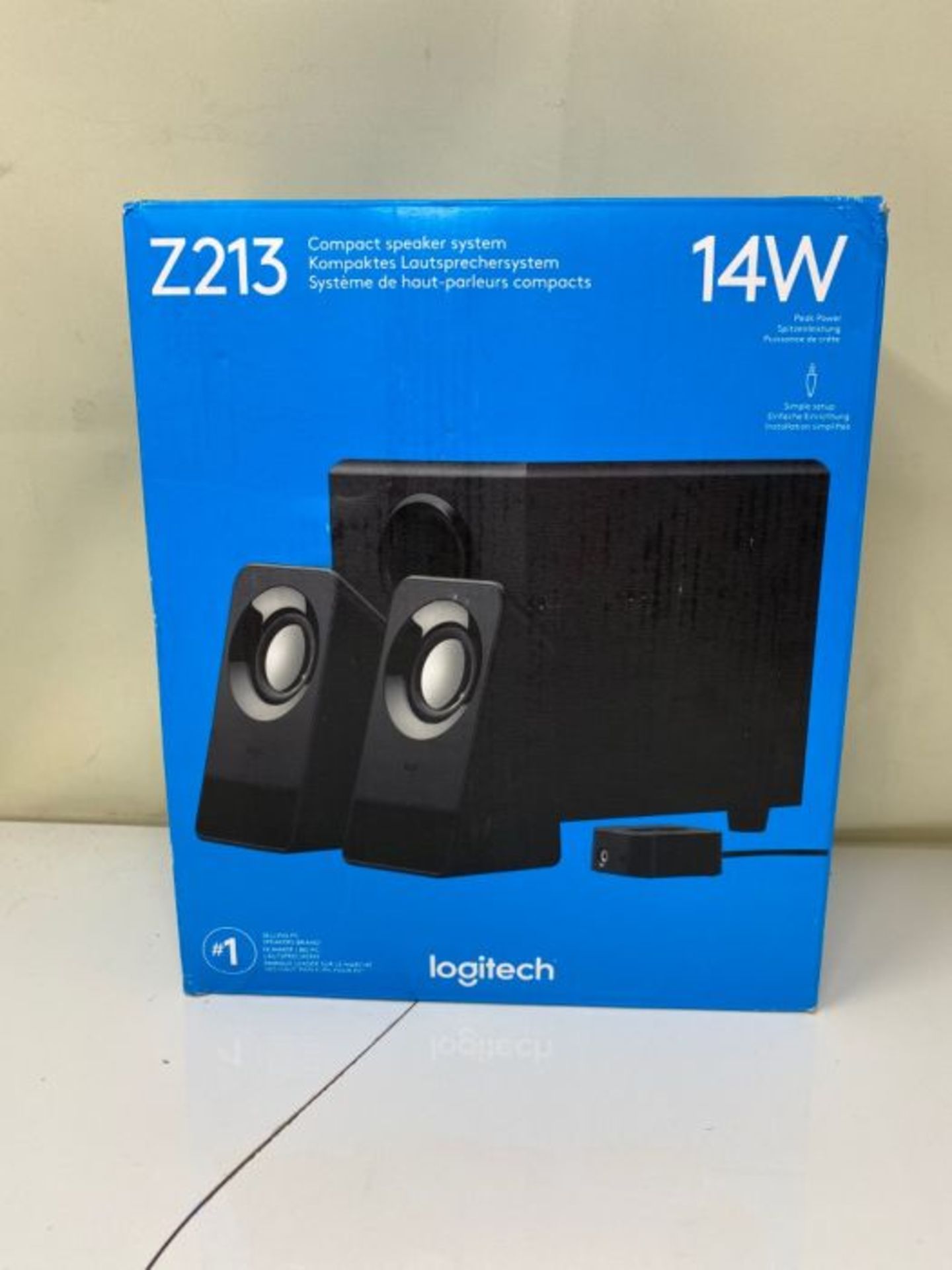 Logitech Z213 2.1 Lautsprecher-System mit Subwoofer, 14 Watt Spitzenleistung, 3.5 mm E - Image 2 of 3