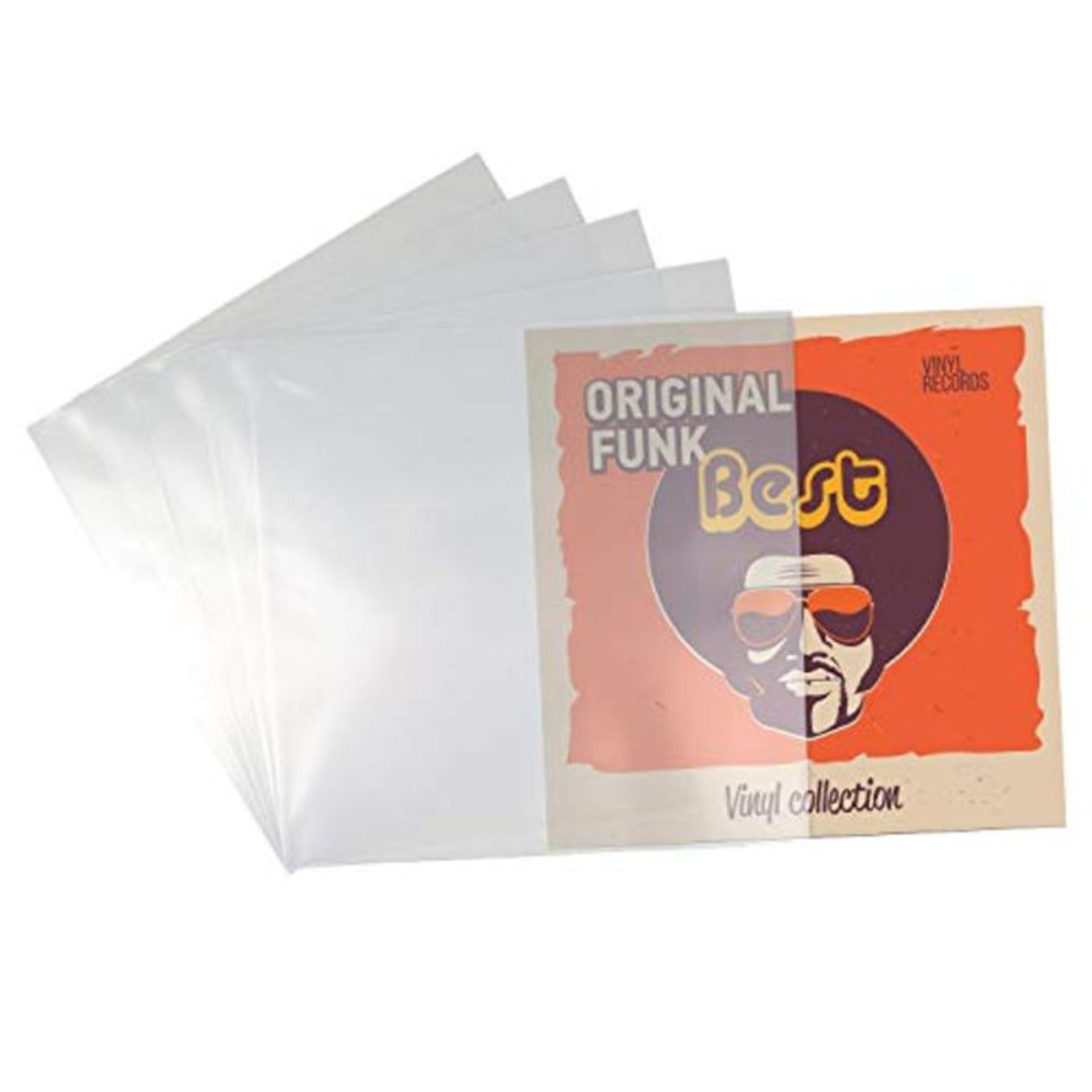 Beats & More Premium LP 12 Inch Protective Covers - Vinyl Record Sleeves - Optimum Pro