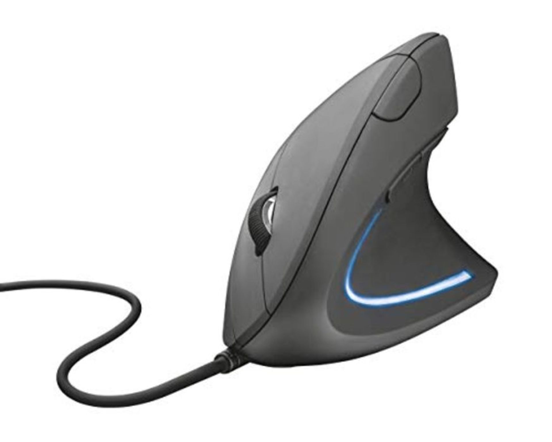 Trust 22885 Verto Wired Ergonomic Mouse for PC and Laptop, Illuminated, 1000-1600 DPI,