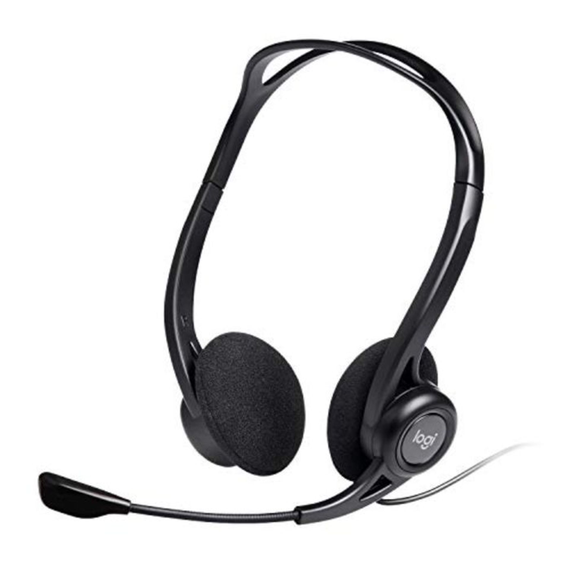 Logitech 960 Wired Headset, Stereo Headphones with Noise-Cancelling Microphone, USB, L