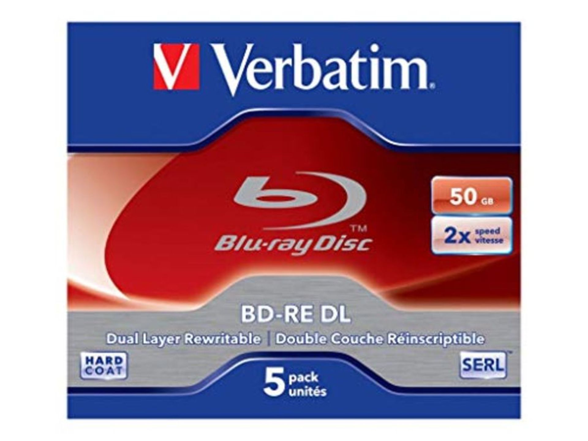 Verbatim BD-R Dual Layer - Blu-ray Disc 50 GB, 6x Burning Speed, Jewel Case, 5-Pack