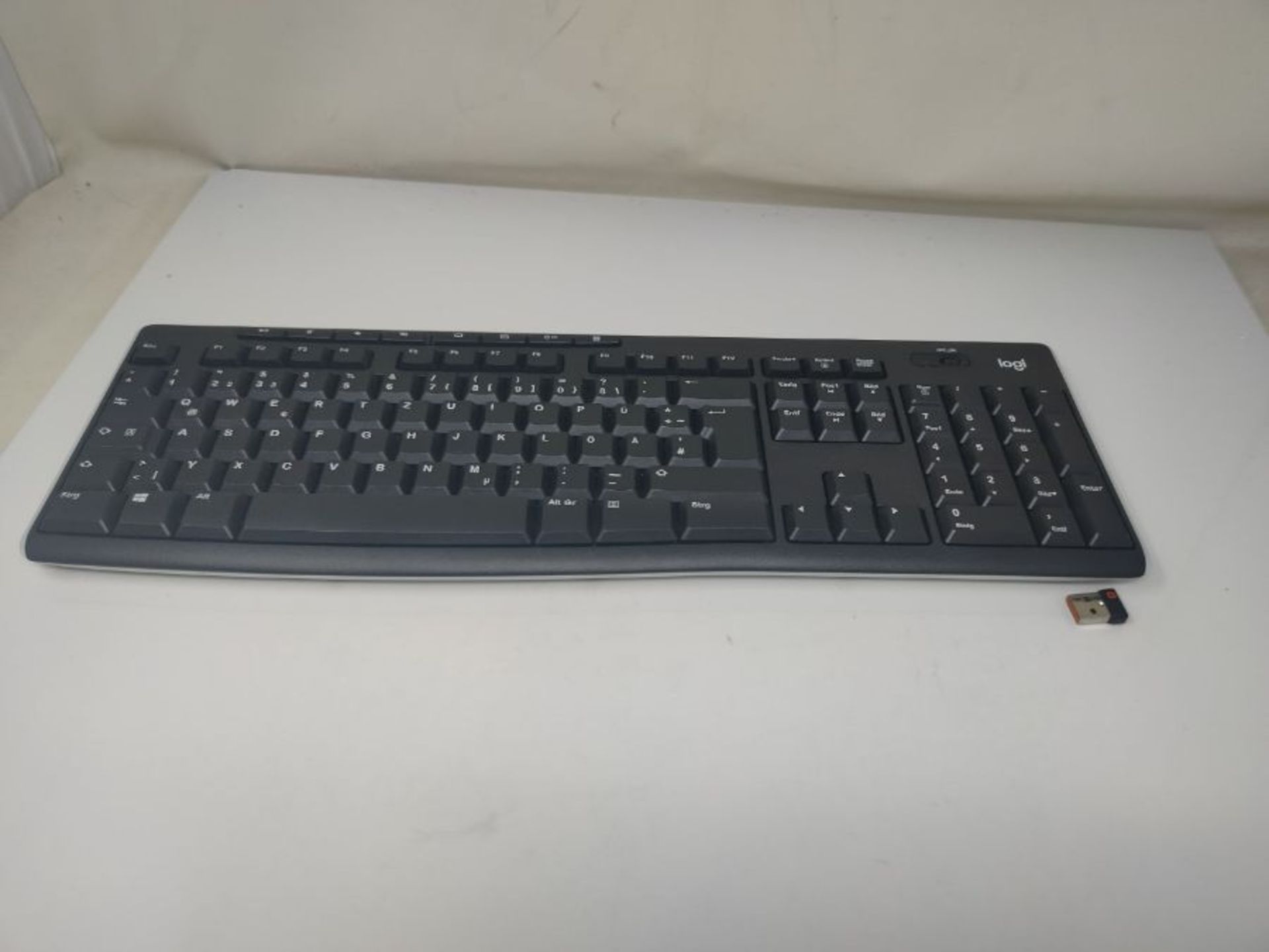 Logitech K270 Wireless Keyboard for Windows, QWERTZ German Layout - Black - Image 3 of 3