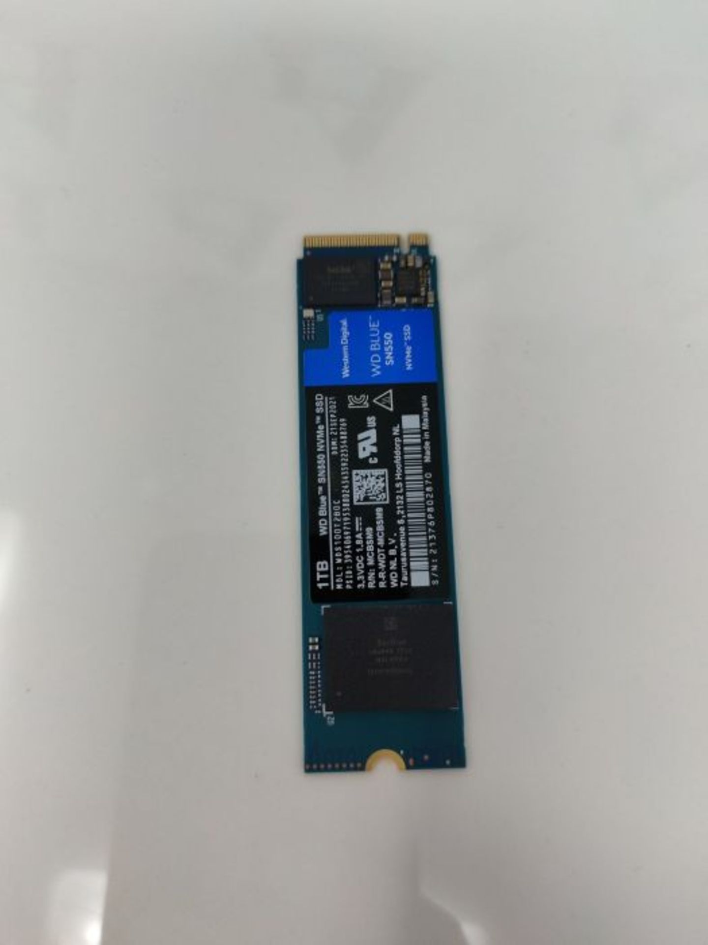 RRP £150.00 WD Blue SN550 1TB High-Performance M.2 PCIe NVME SSD, with up to 2,400MB/s read speed - Image 3 of 3