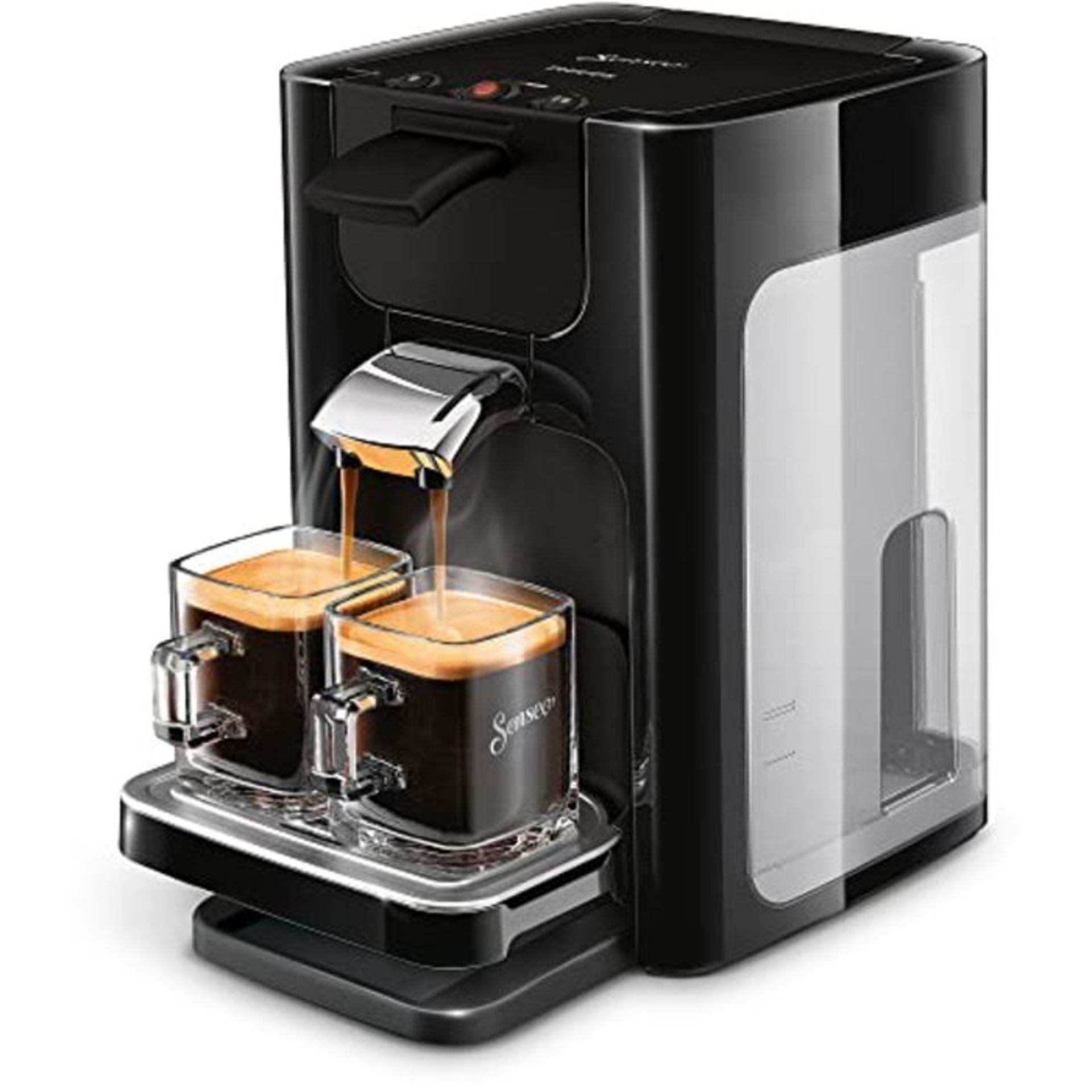 RRP £135.00 Senseo Quadrante hd7865/60 Coffee Machine in Capsules 1.2L 8 Cups Black - Coffee (