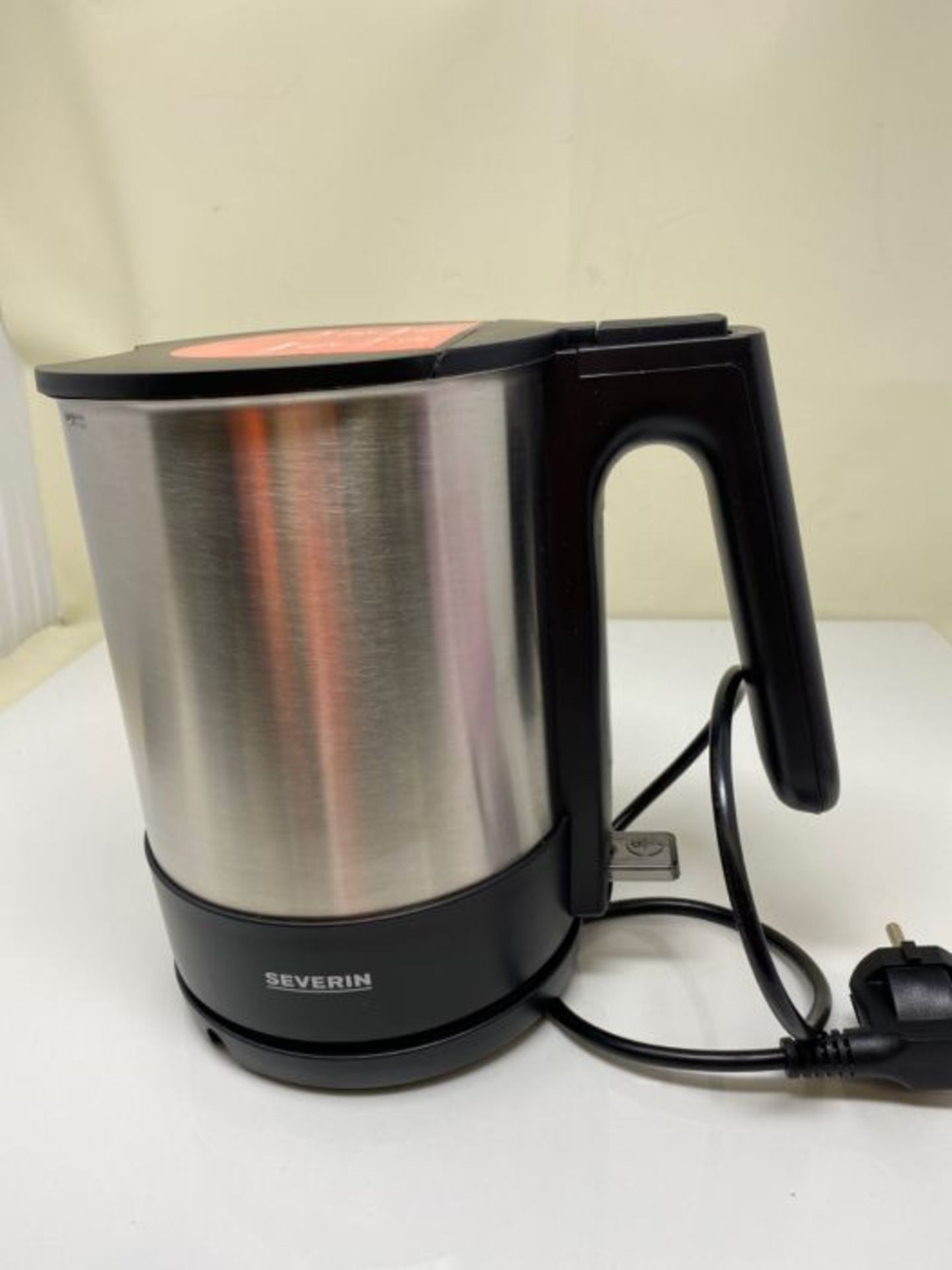SEVERIN WK 3409 Kettle 2200 Plastic 1.7 Litres Brushed Stainless Steel Black - Image 3 of 3