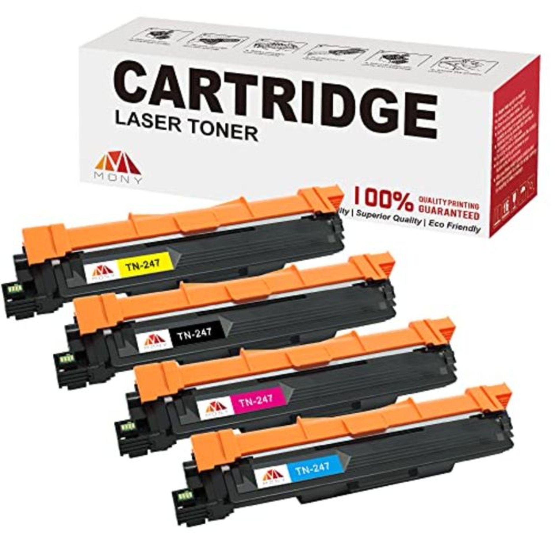 Mony Compatible with Brother TN247 TN-247 TN243 TN-243 Toner Cartridges (Black, Cyan,