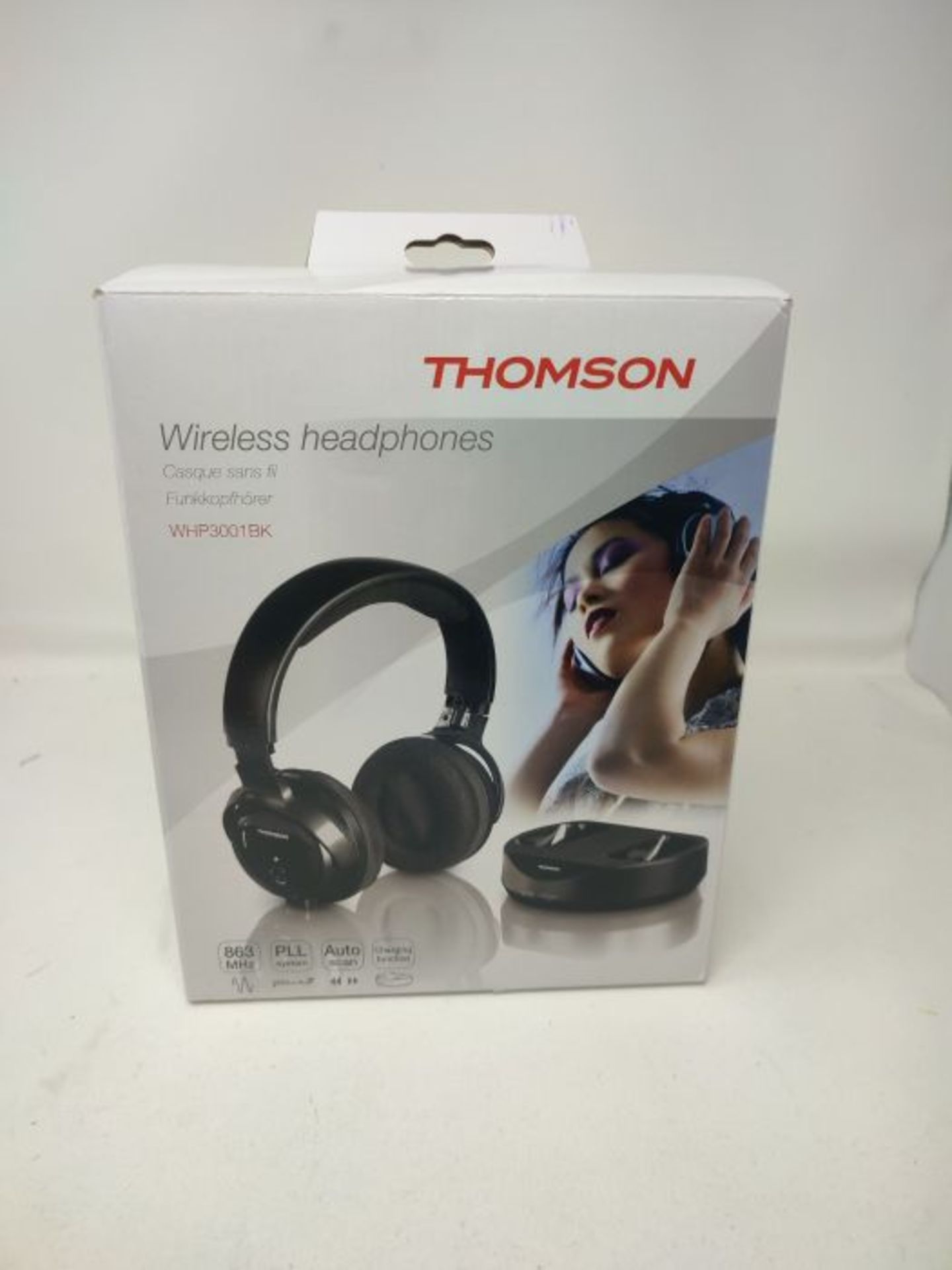 RRP ?58.00 Thomson WHP 3001 Wireless Headphones for Portable Music Players 863 MHz, Black - Image 2 of 3