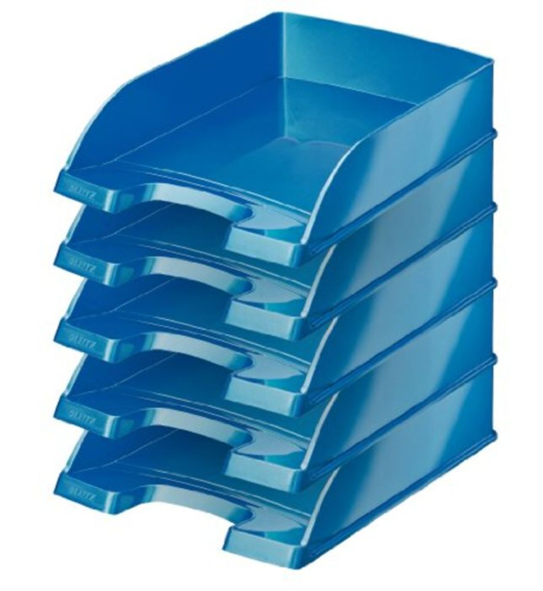 [CRACKED] Leitz Plus Wow Letter Tray?-?70?mm?-?Pack of 5 Height 70 mm Bleu m·tal