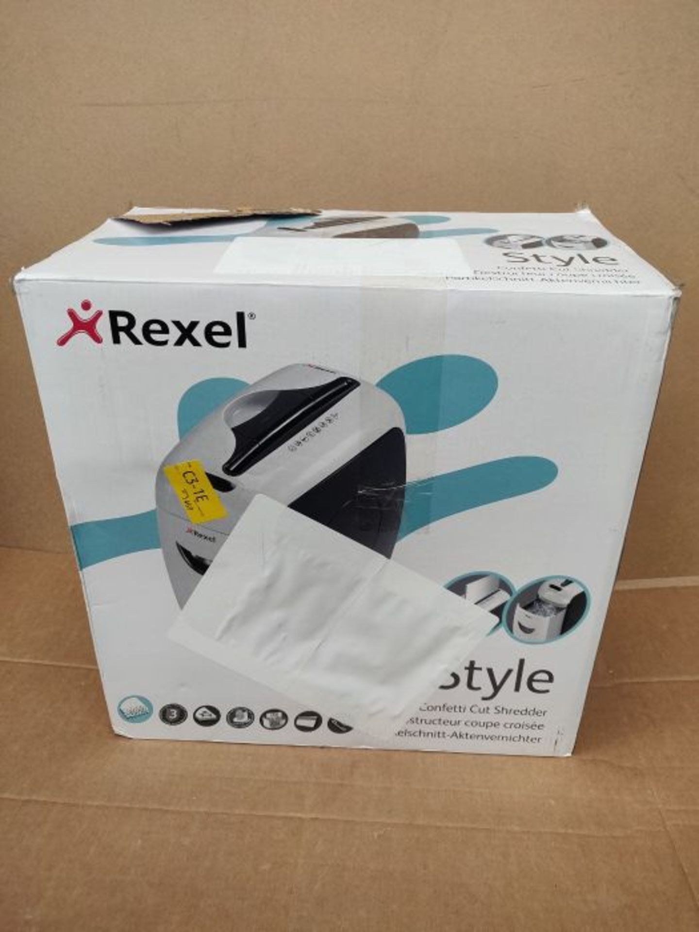 Rexel 2101942UK Style 5 Sheet Manual Cross Cut Shredder for Home or Small Office Use,