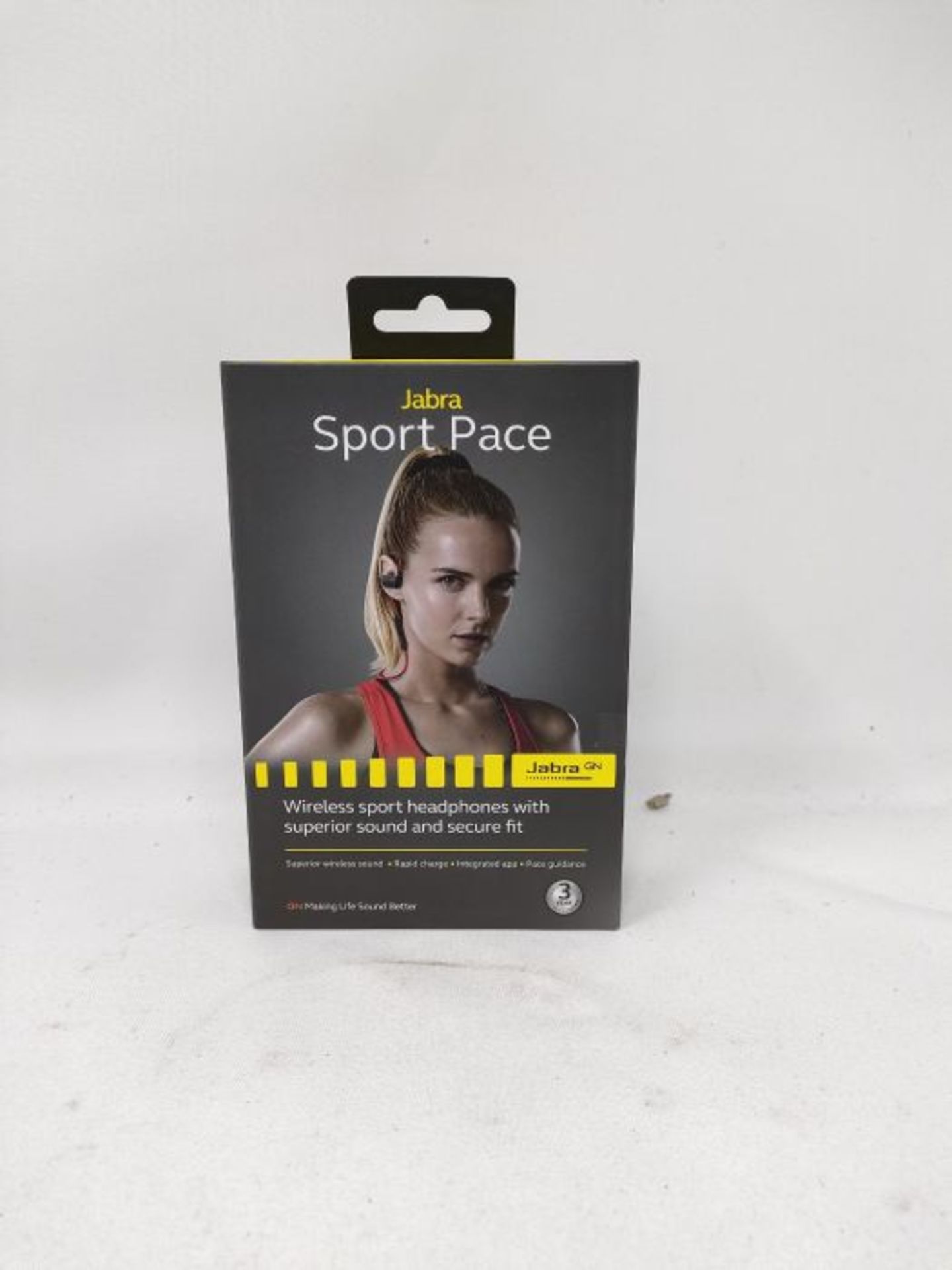 RRP ?100.00 Jabra Sport Pace Wireless Bluetooth Stereo Headphones for Fitness - Red - Image 2 of 3