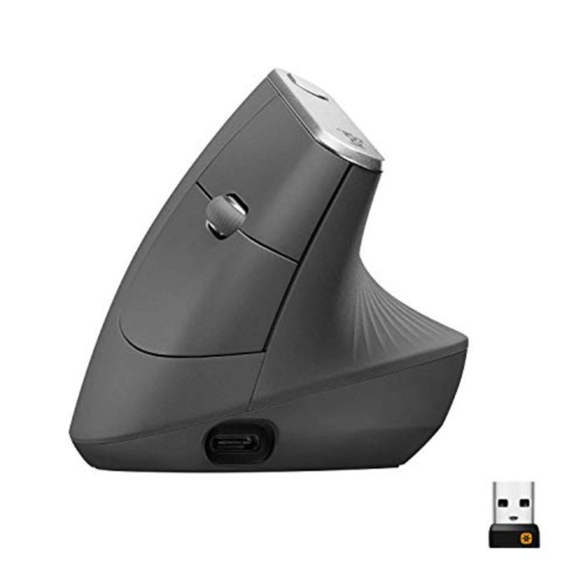 RRP ?80.00 Logitech MX Vertical, Ergonomische Kabellose Maus, Bluetooth und 2.4 GHz Verbindung vi