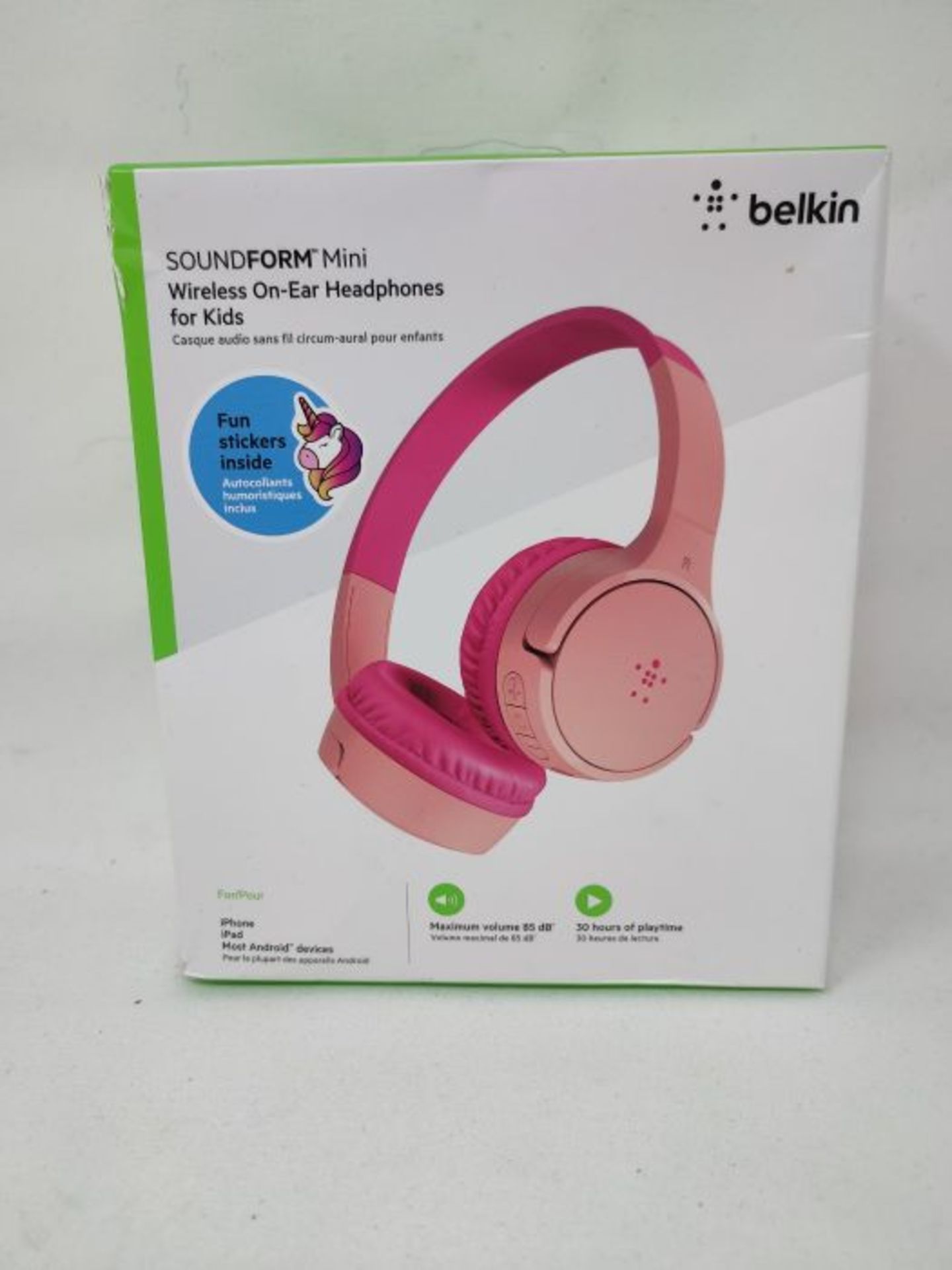 RRP ?65.00 Belkin SOUNDFORM Mini On-Ear headset for Kinder, pink - Image 2 of 3