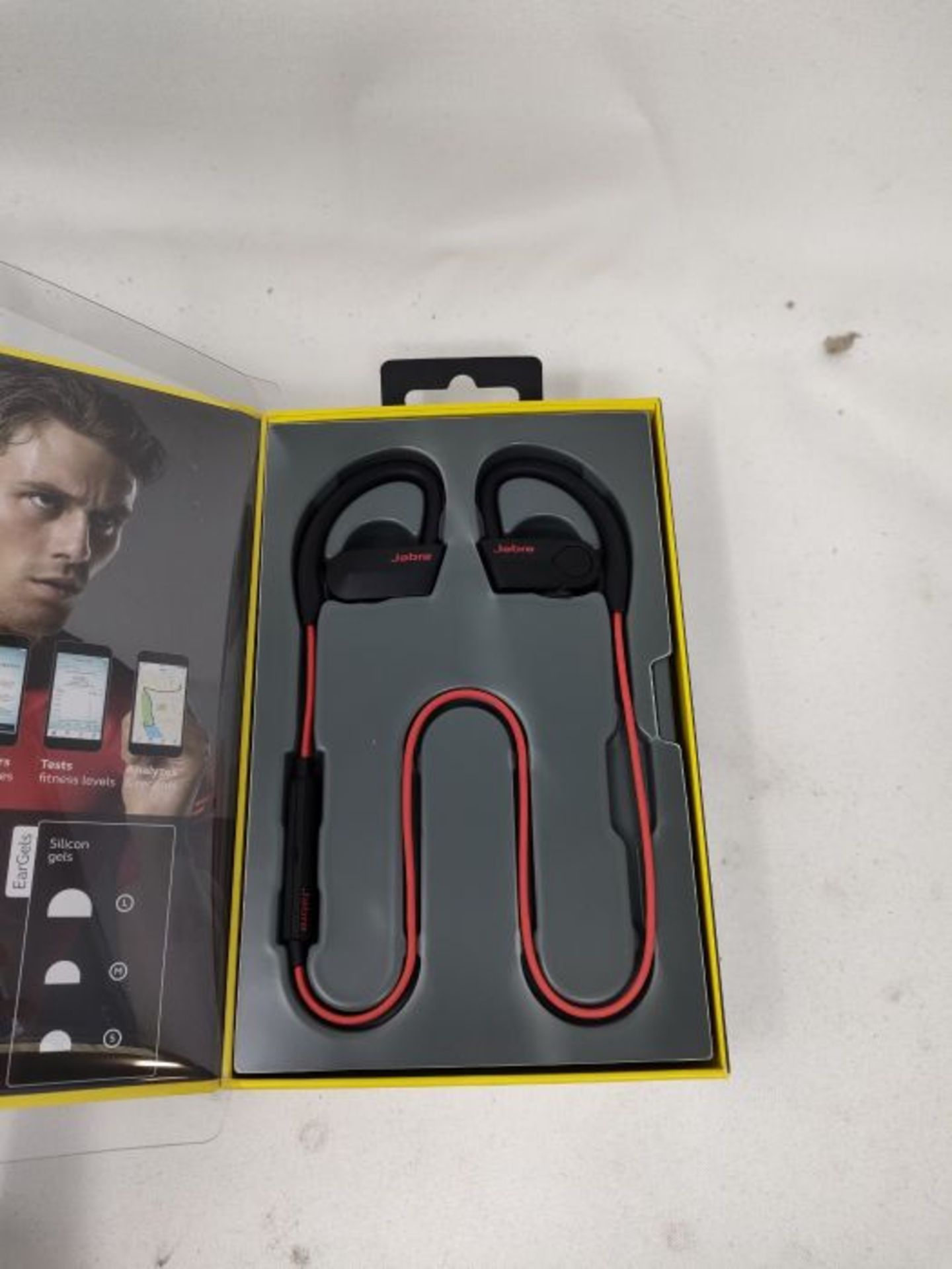 RRP ?100.00 Jabra Sport Pace Wireless Bluetooth Stereo Headphones for Fitness - Red - Image 3 of 3