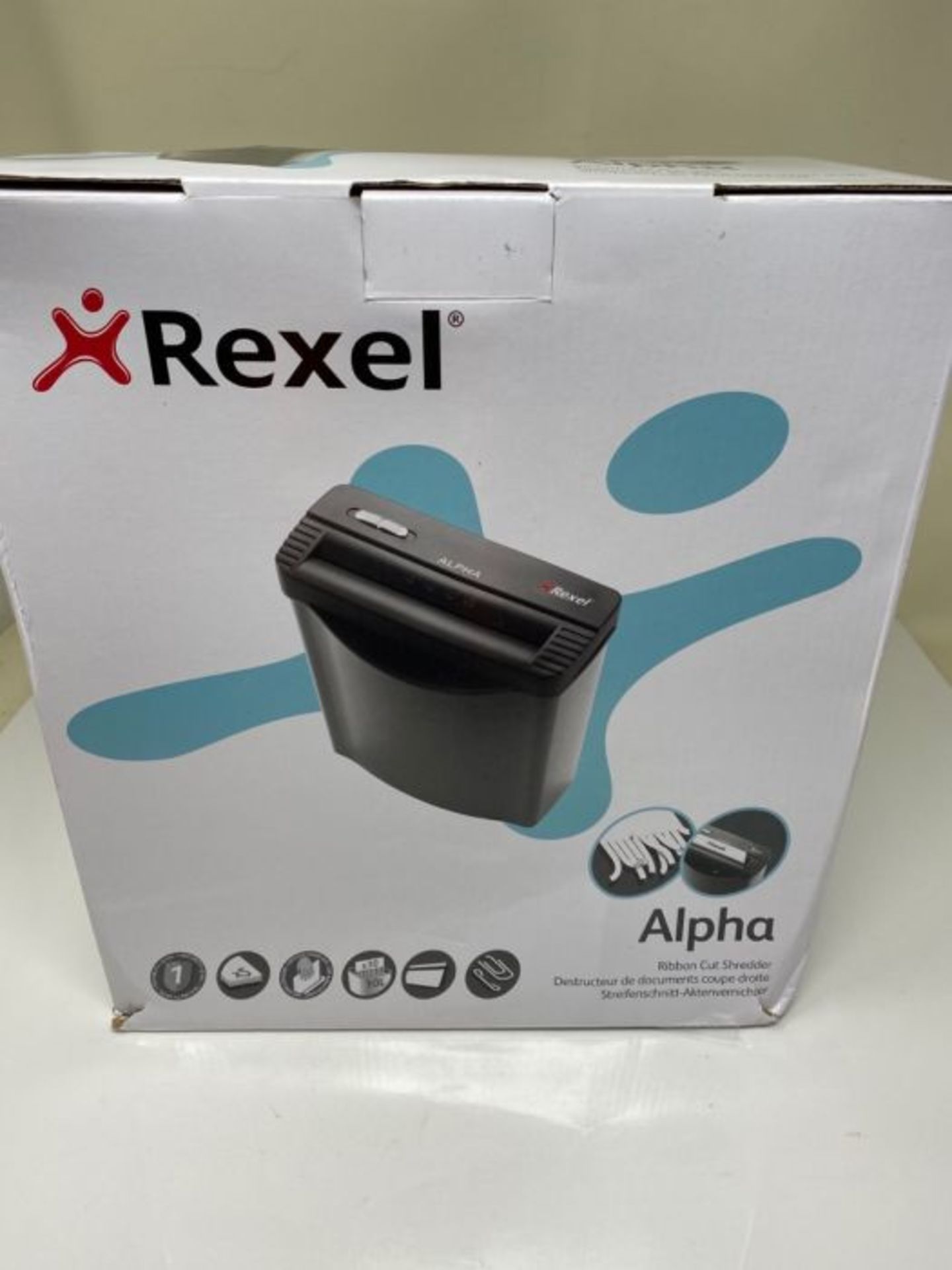Rexel 1202020 Alpha 5 Sheet Manual Strip Cut Shredder for Home or Small Office Use, 10