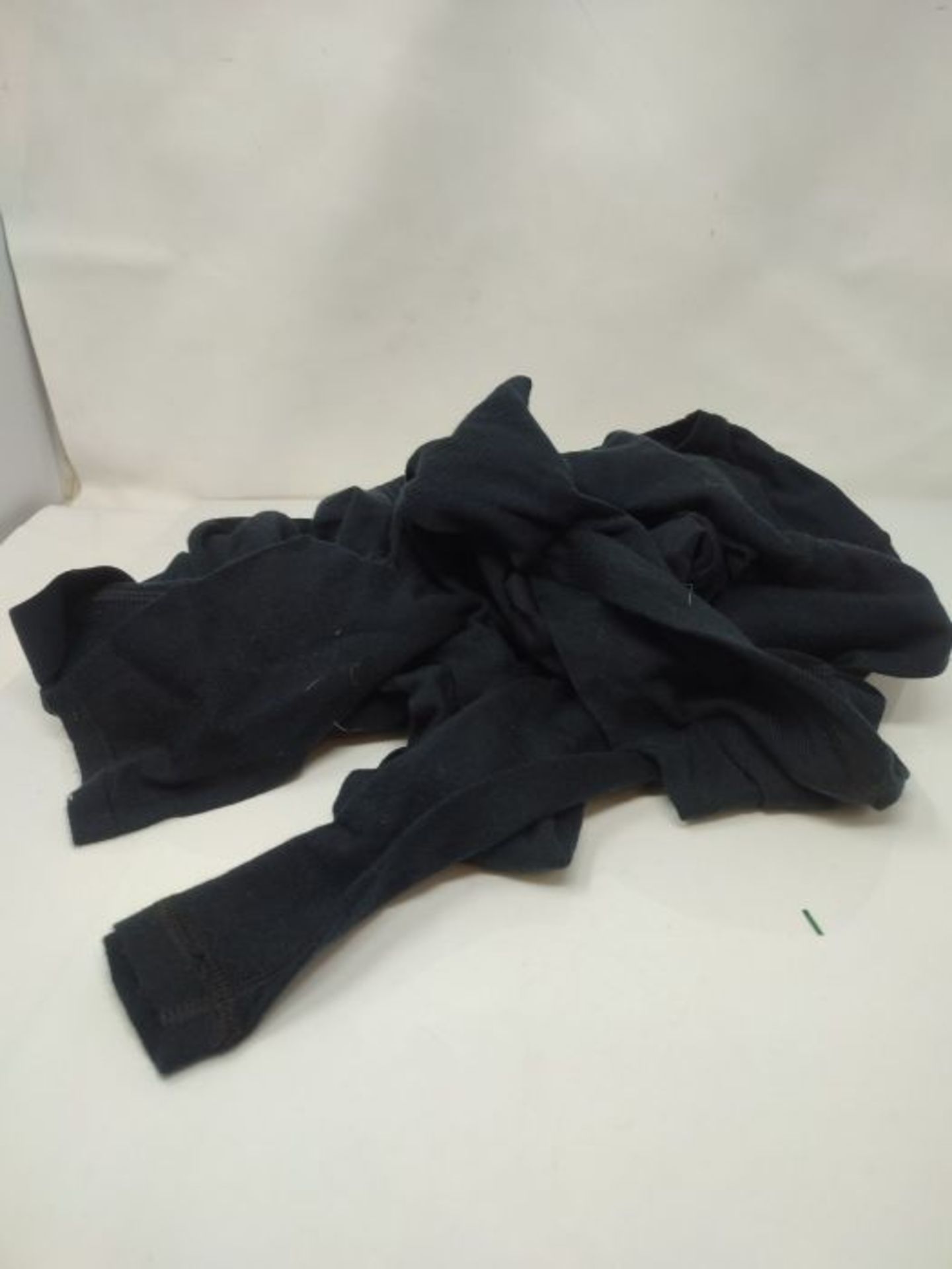 RRP £55.00 DANISH ENDURANCE Men's Merino Baselayer Set (LS Shirt + Tights) S Black 1-Pack - Image 3 of 3