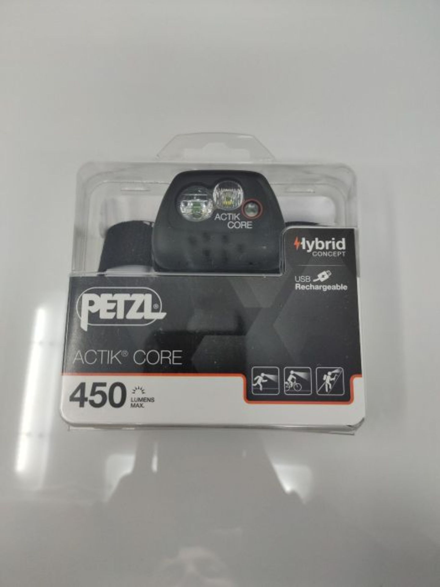 RRP £74.00 Petzl Actik Core - Linterna (Linterna con cinta para cabeza, Black, Botones, IPX4, CE, - Image 2 of 3