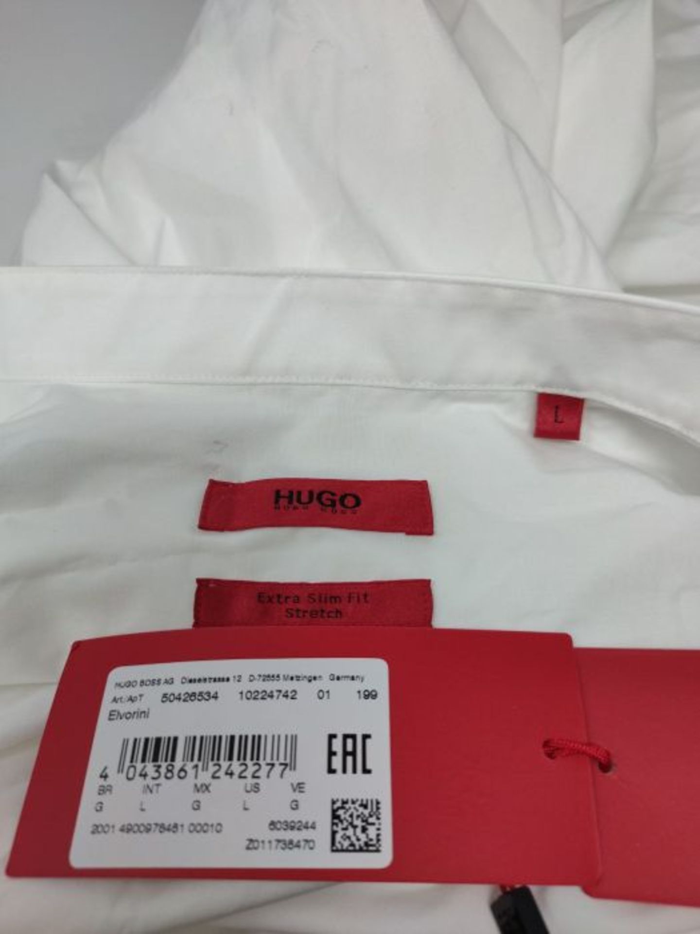 RRP £80.00 HUGO Mens Elvorini Shirt, Open White (199), L - Image 3 of 3