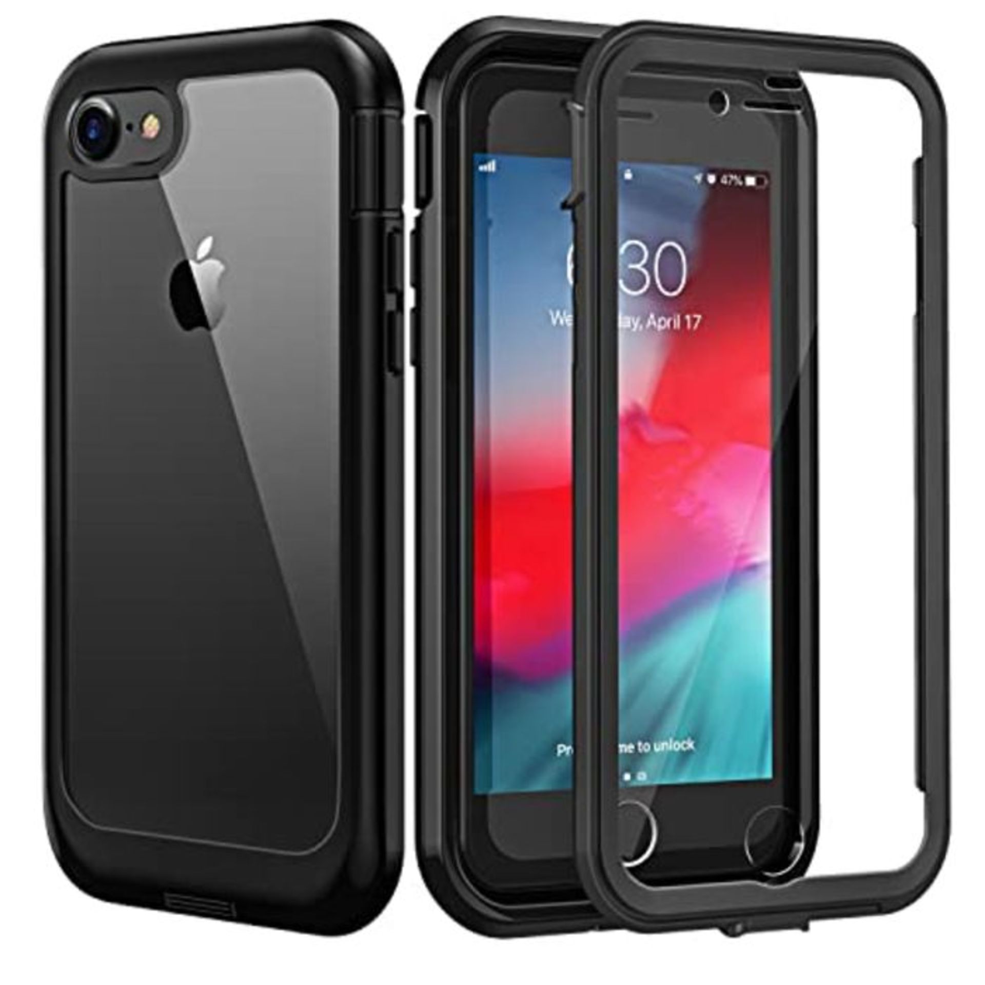 seacosmo Coque iPhone SE 2020, Coque iPhone 7 Antichoc, Coque iPhone 8 avec Protège-?