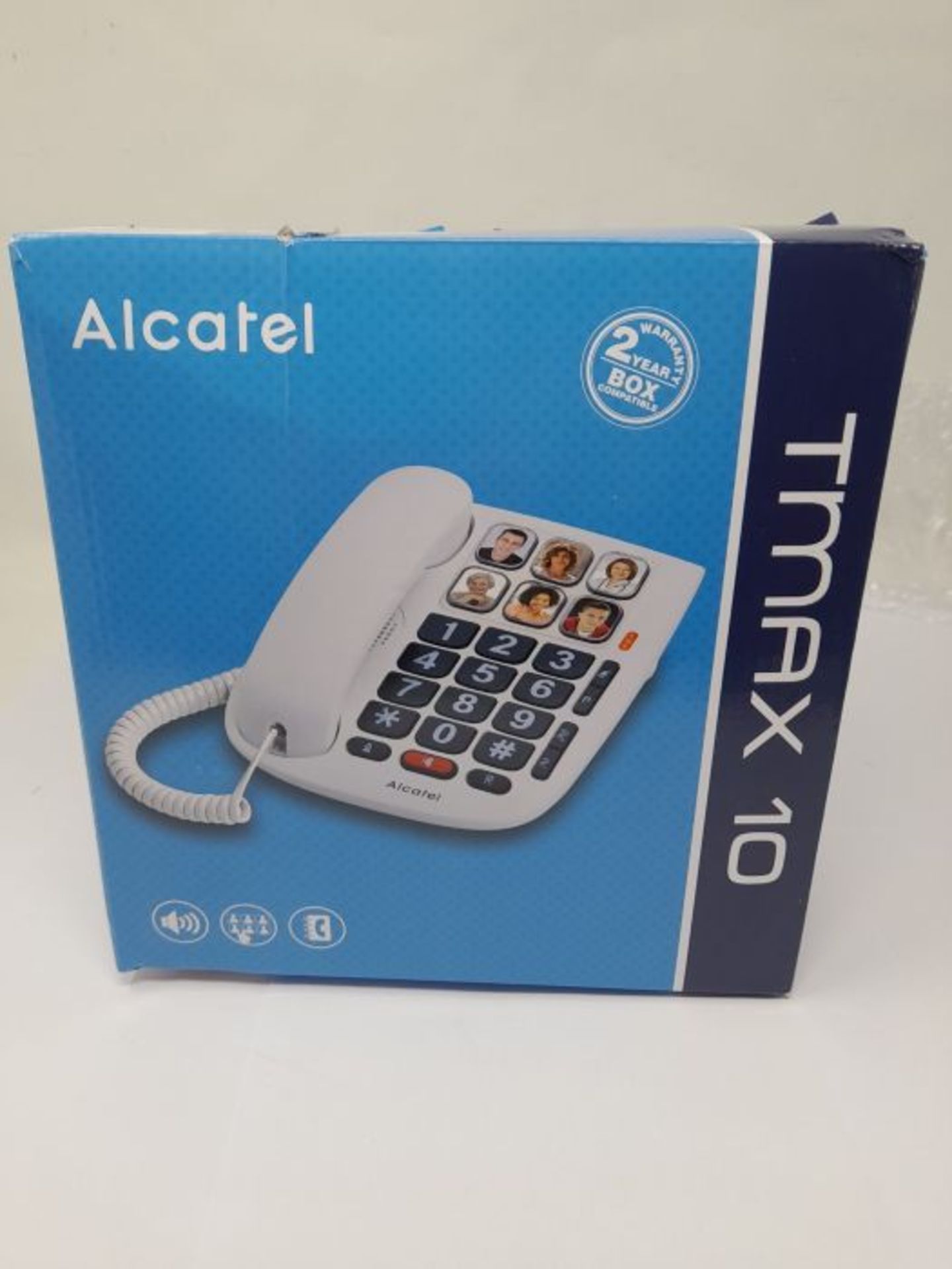 [CRACKED] Alcatel Max 10&nbsp;- Telefono cablato per anziani, colore: bianco - Image 2 of 3