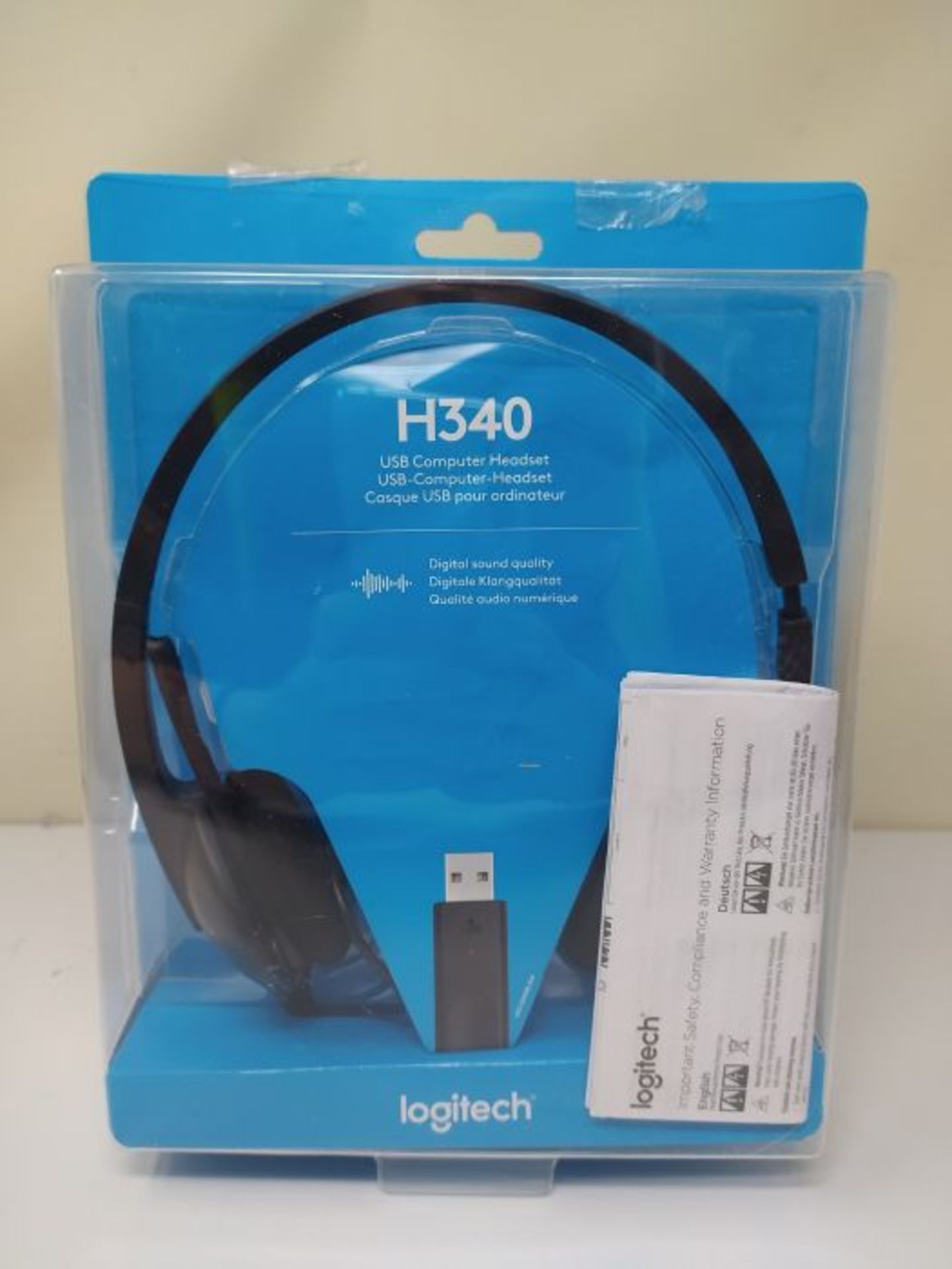 Logitech H340 Wired Headset, Stereo Headphones with Noise-Cancelling Microphone, USB, - Image 2 of 3