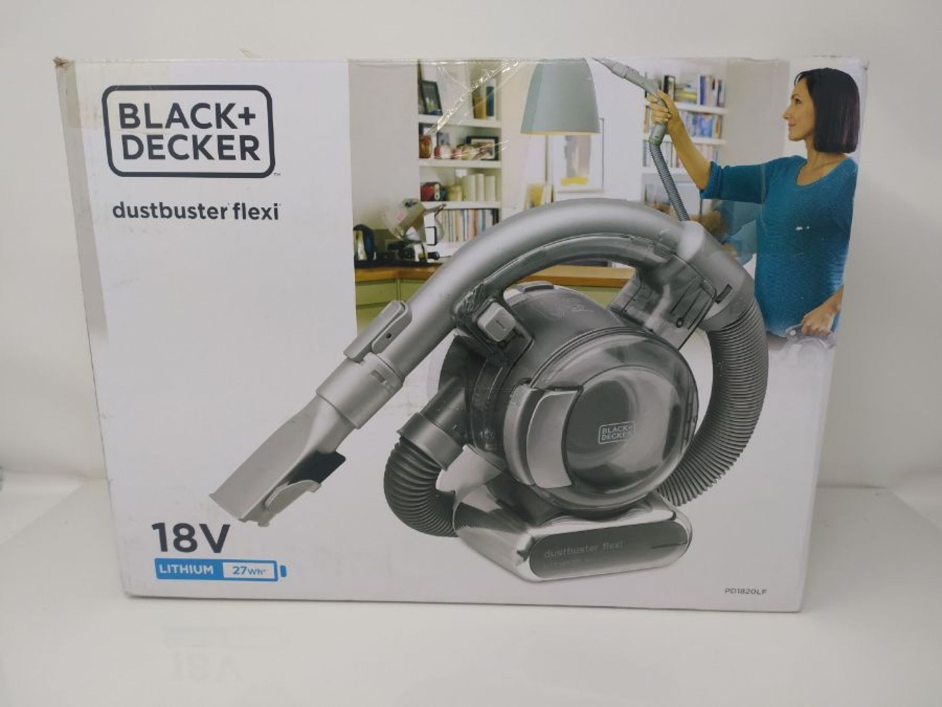 RRP £122.00 Black & Decker PD1820LF-QW PD 1820 LF 18V Lithium ion Dustbuster Flexi Hand Vac Floo - Image 2 of 3