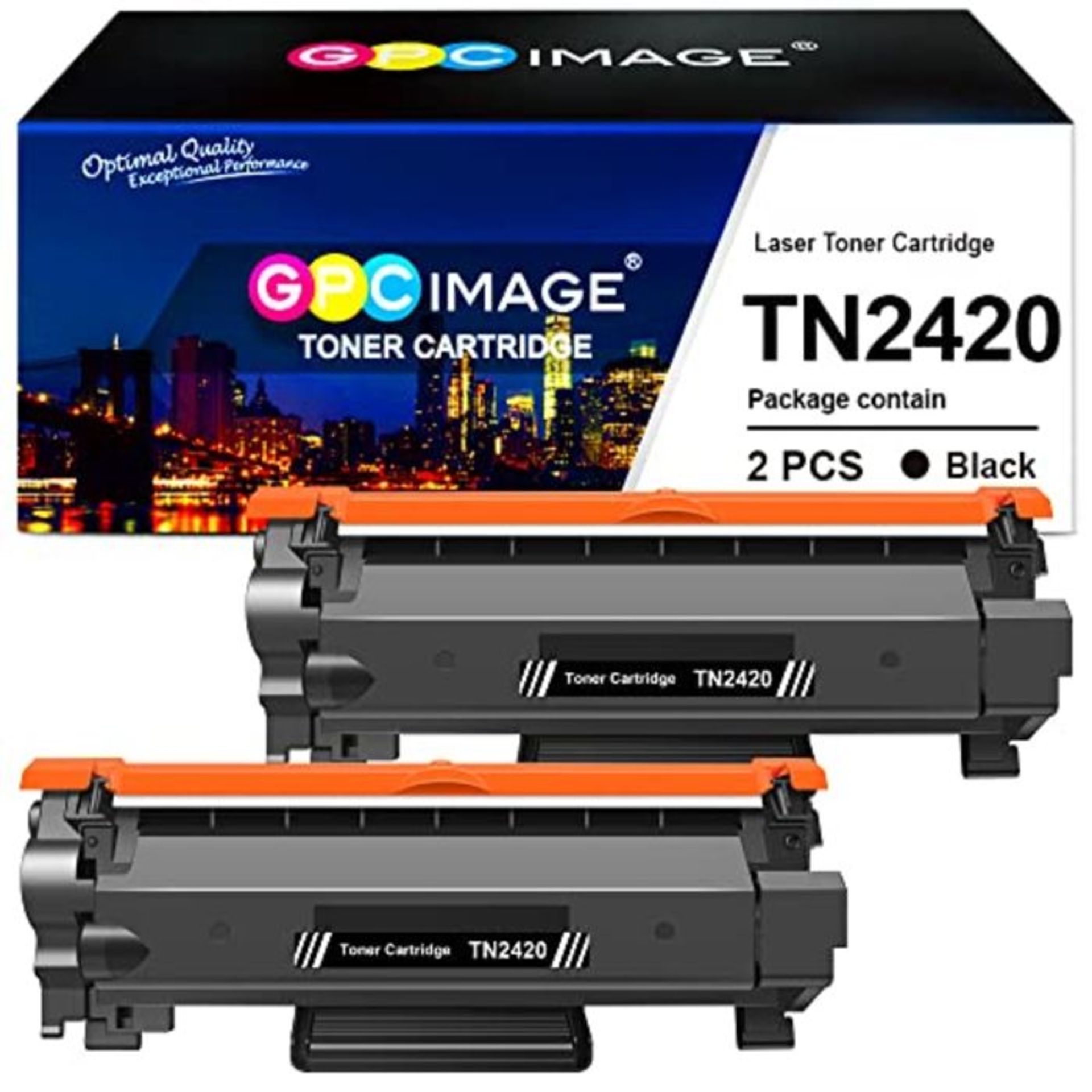 GPC Image Toner Cartridges Replacement for Brother TN2420 TN-2420 TN2410 Compatible wi