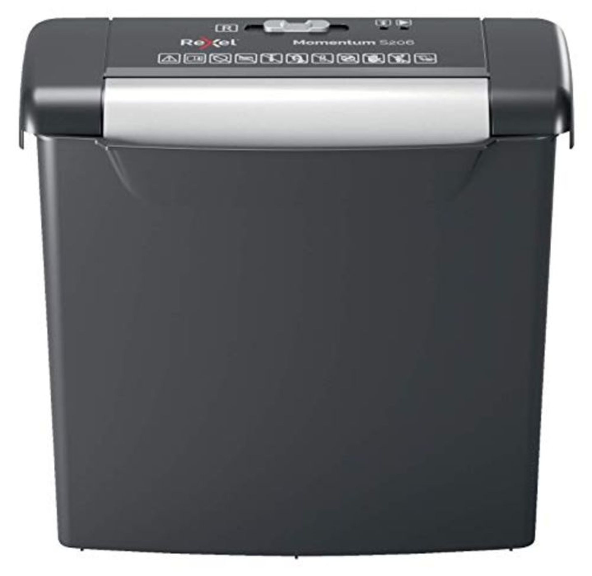 Rexel Momentum S206 Strip Cut Paper Shredder, Shreds 6 Sheets, 9 Litre Bin, Black, 210