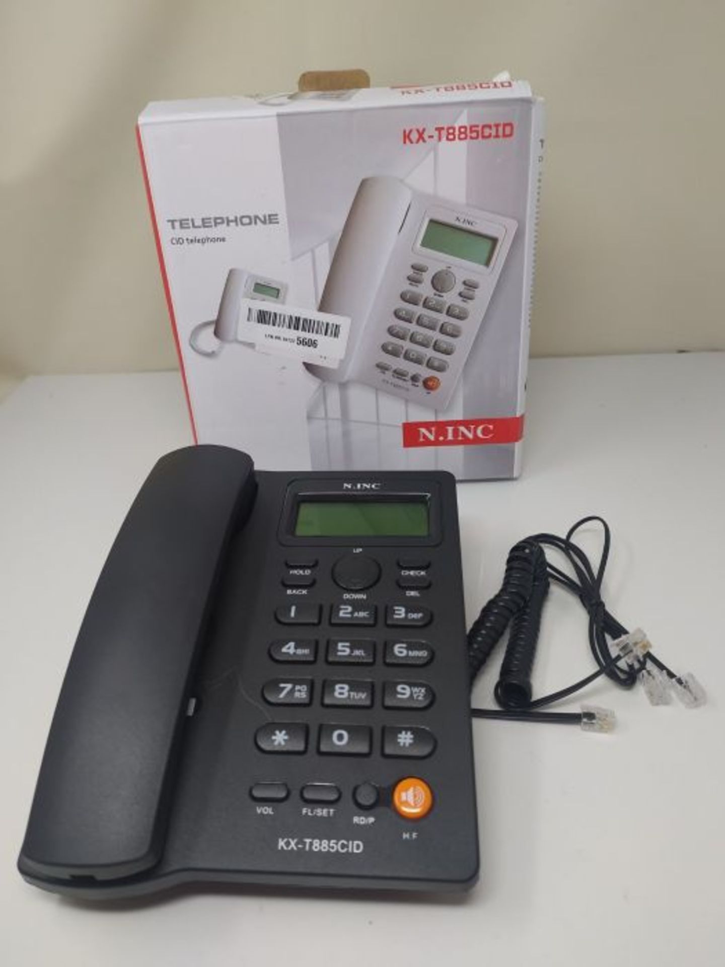 ASHATA Corded Telephone,Caller ID Telephone Hands-free Calling Home Office Hotel Landl - Image 2 of 2