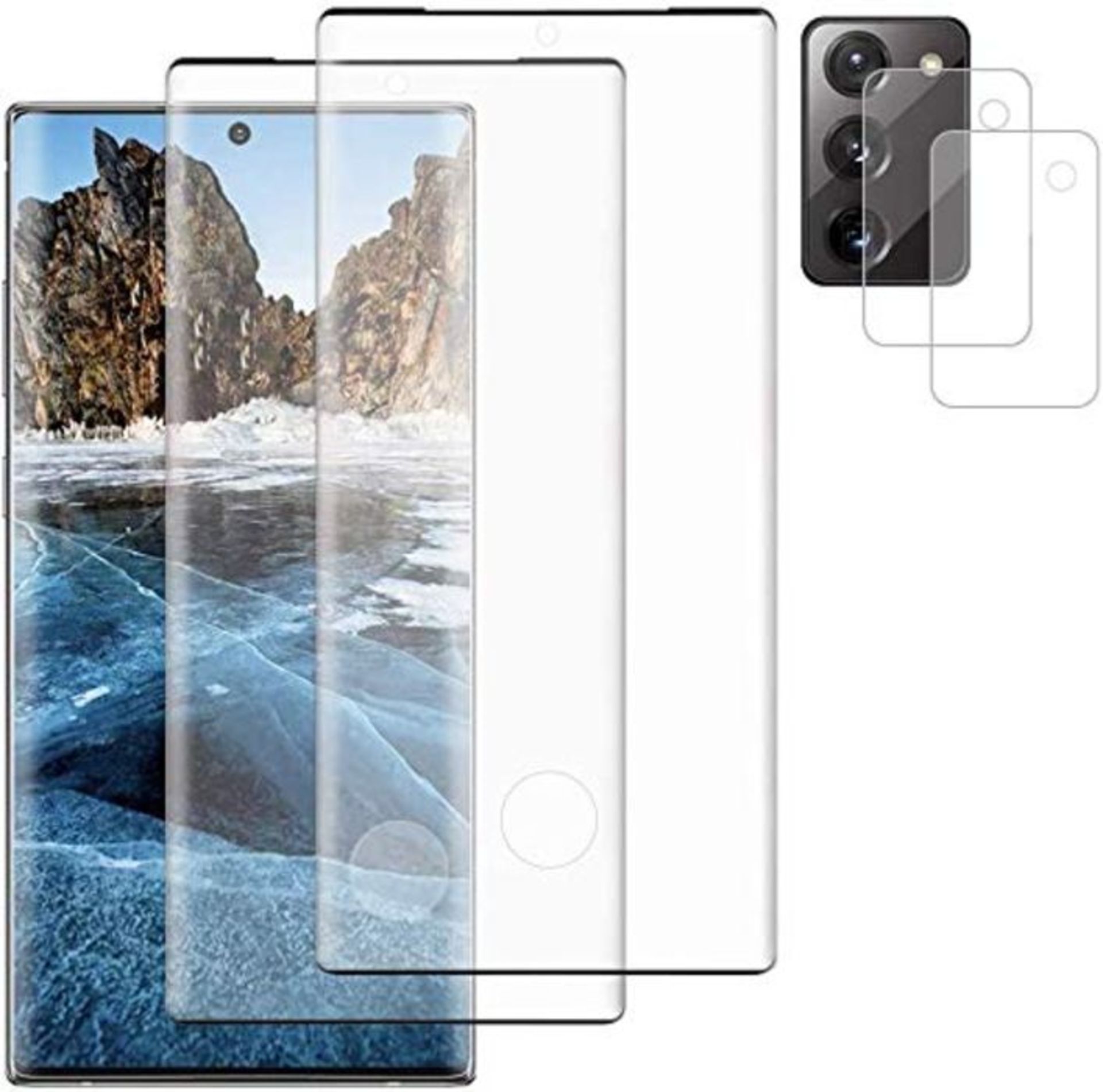 Driell [ 2+2 Lens Protector ] Screen Protector for Note 20, 3D Curved 9H Hardness Scra