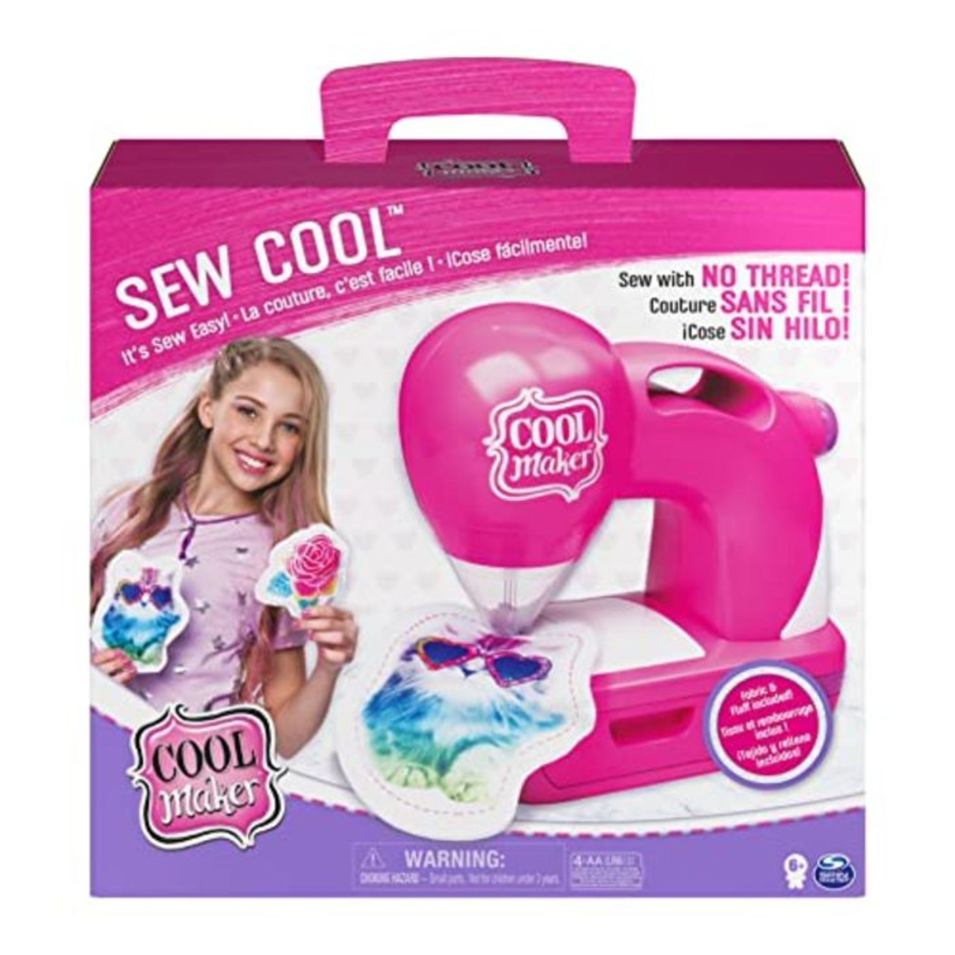 Cool Maker Sew Cool Sewing Machine with 5 Trendy Projects and Fabric, for Kids 6 Aged