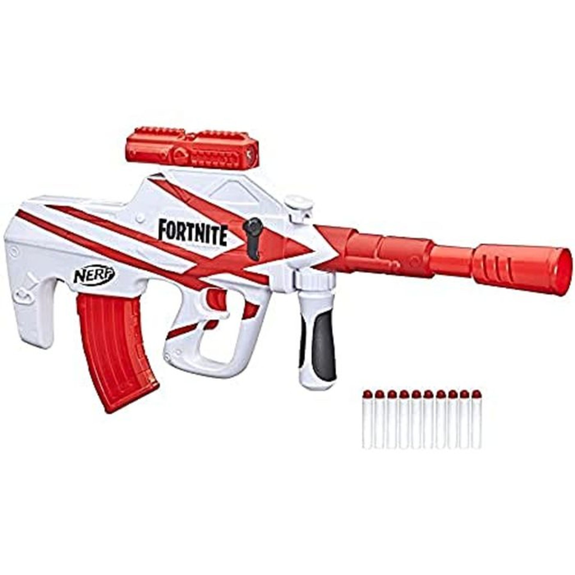 RRP ?52.00 Nerf Fortnite, motorised B-AR blaster, converge wrap, 10 dart clip, 10 official Nerf e