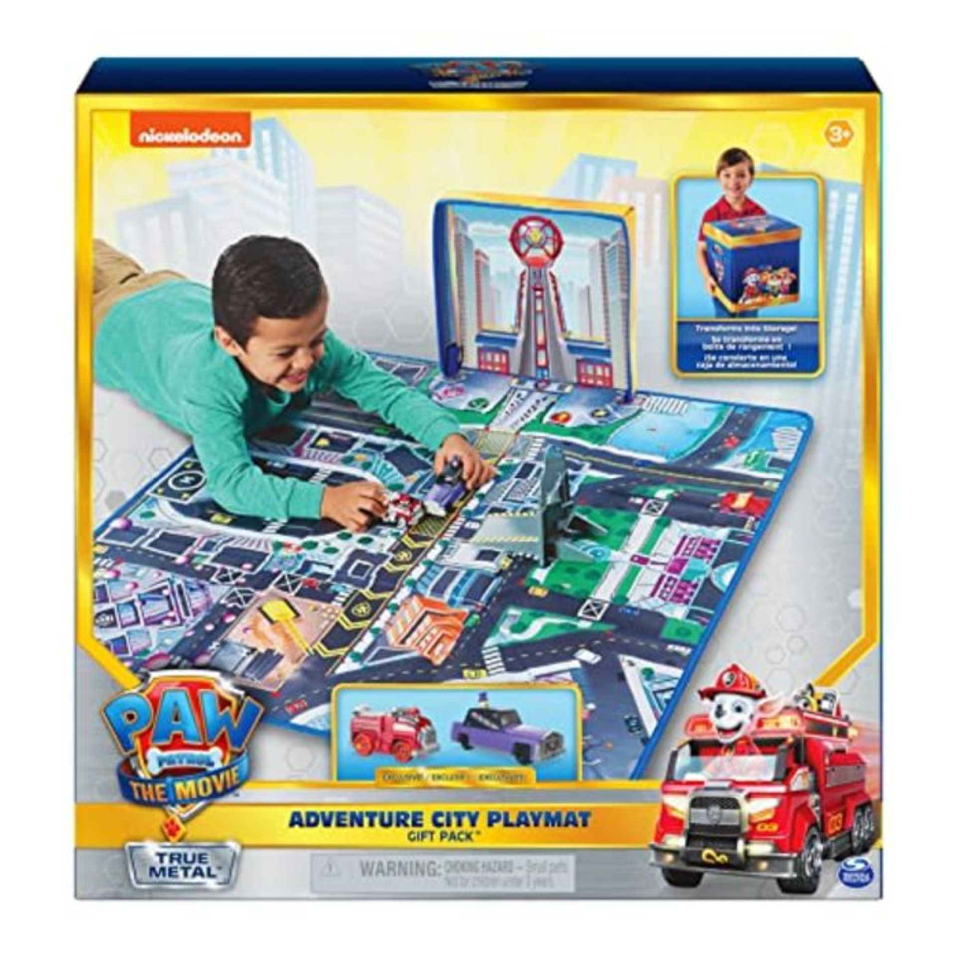 PAW PATROL 6063442 PAW DCT AdventCityPlymtMovie INTL GML Set with Play Mat and 2 Cars