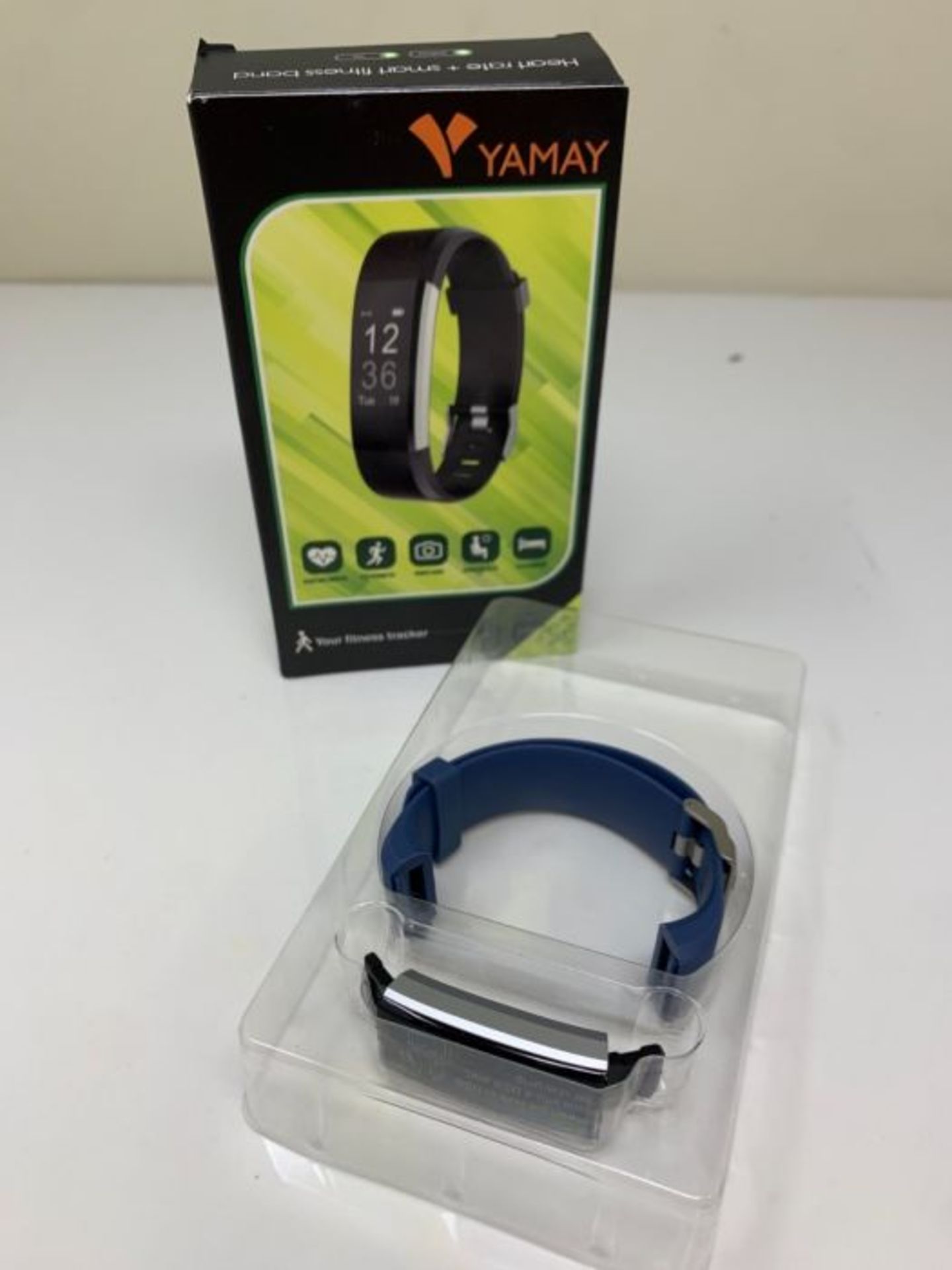 YAMAY Fitness Armband mit Pulsmesser Wasserdicht IP67 Fitness Tracker Smartwatch Aktiv - Image 2 of 2