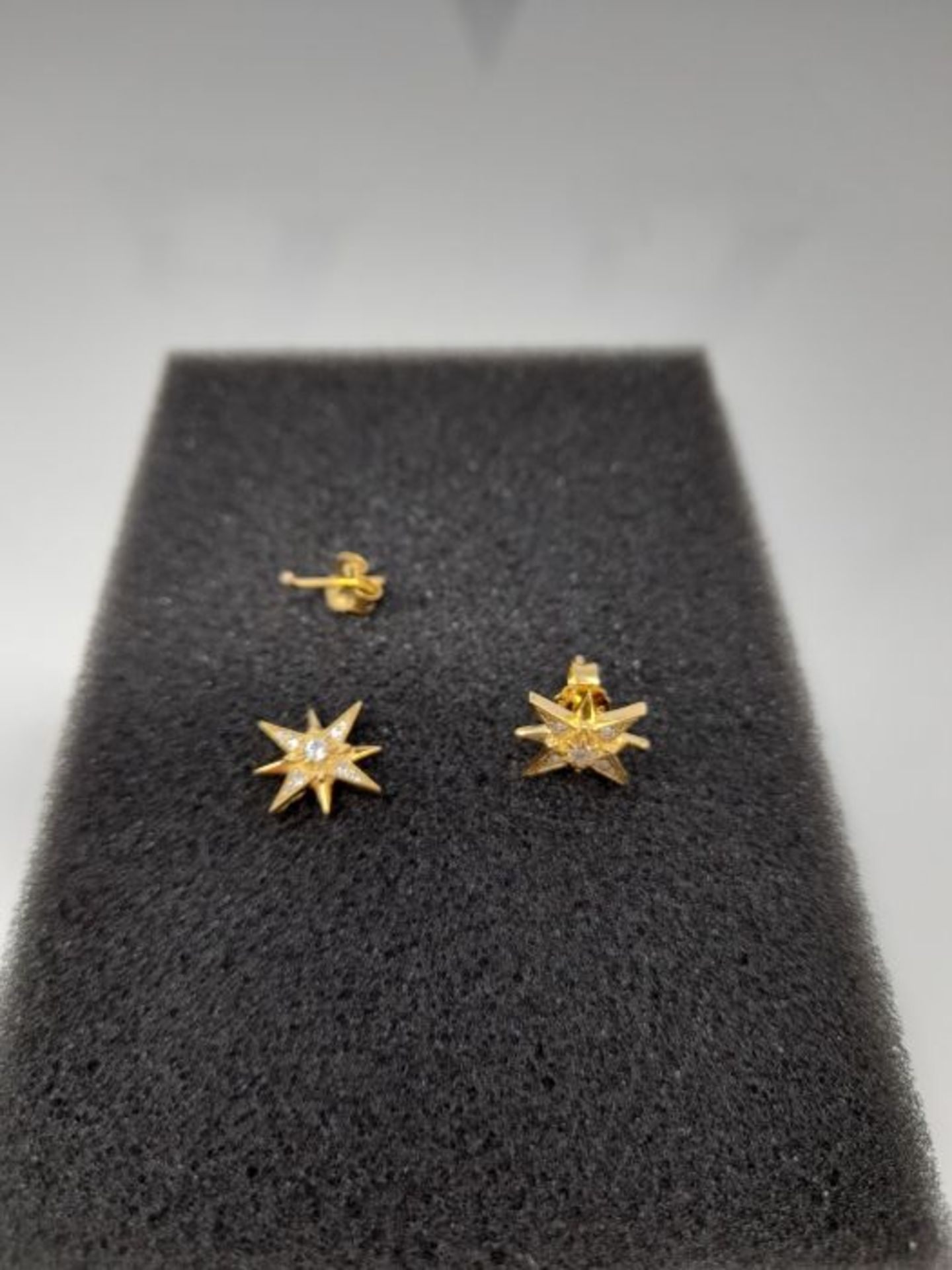 RRP £55.00 [CRACKED] Thomas Sabo Women Stud Earrings Star 925 Sterling Silver H2081-414-14 - Image 2 of 3