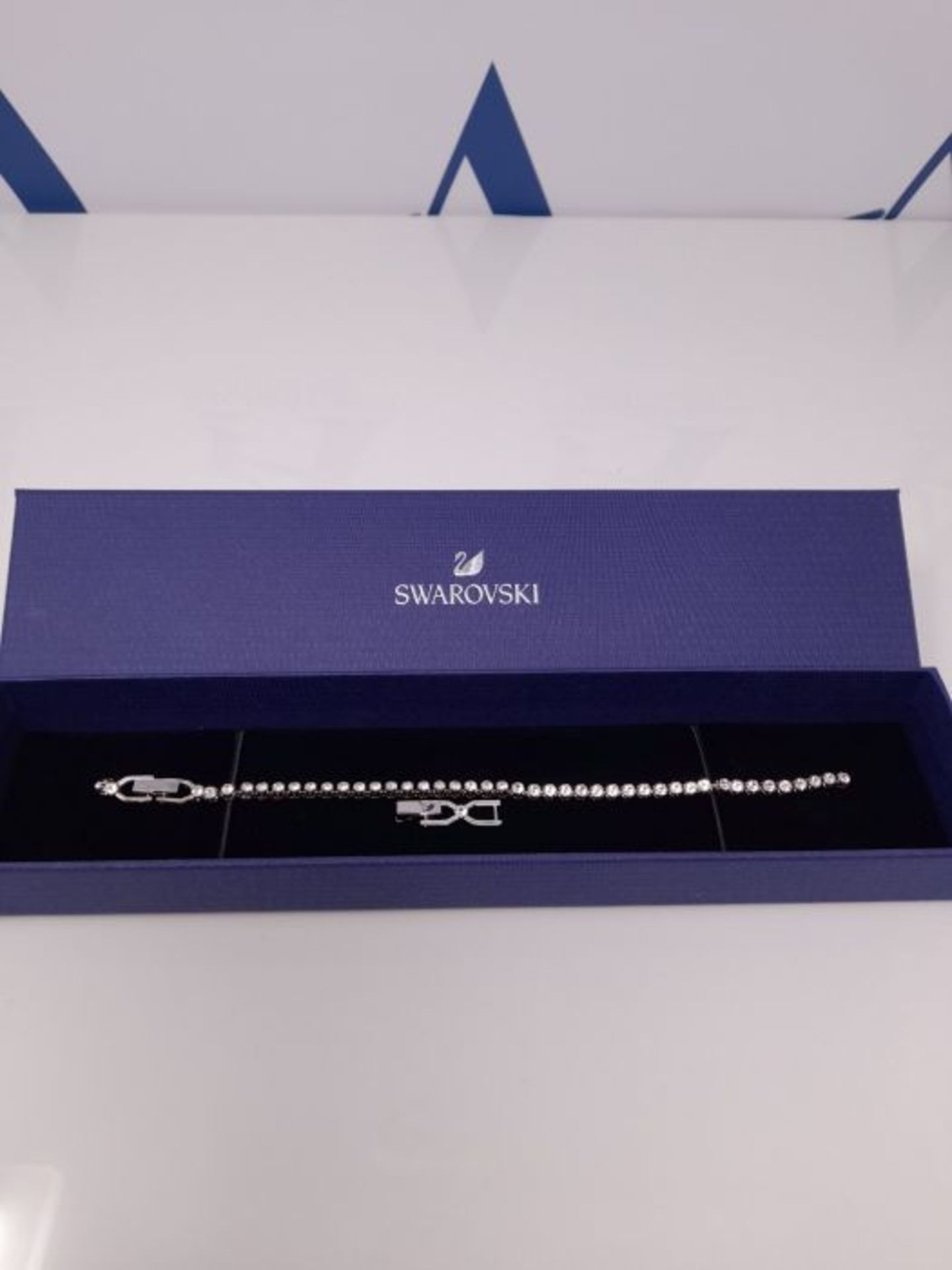 RRP £76.00 [CRACKED] Swarovski Emily Armband, Rhodiniertes Damenarmband mit Strahlenden, Weißen - Image 2 of 3