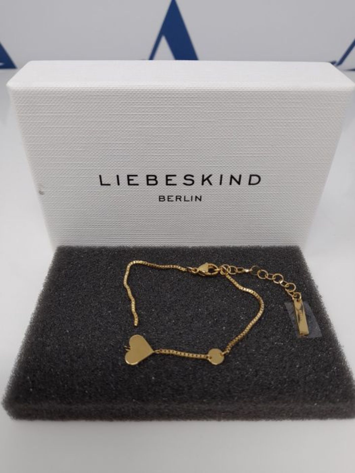 [CRACKED] Liebeskind LJ-0510-B-20 Damen Armband Herz Edelstahl Gold 20 cm - Image 2 of 3