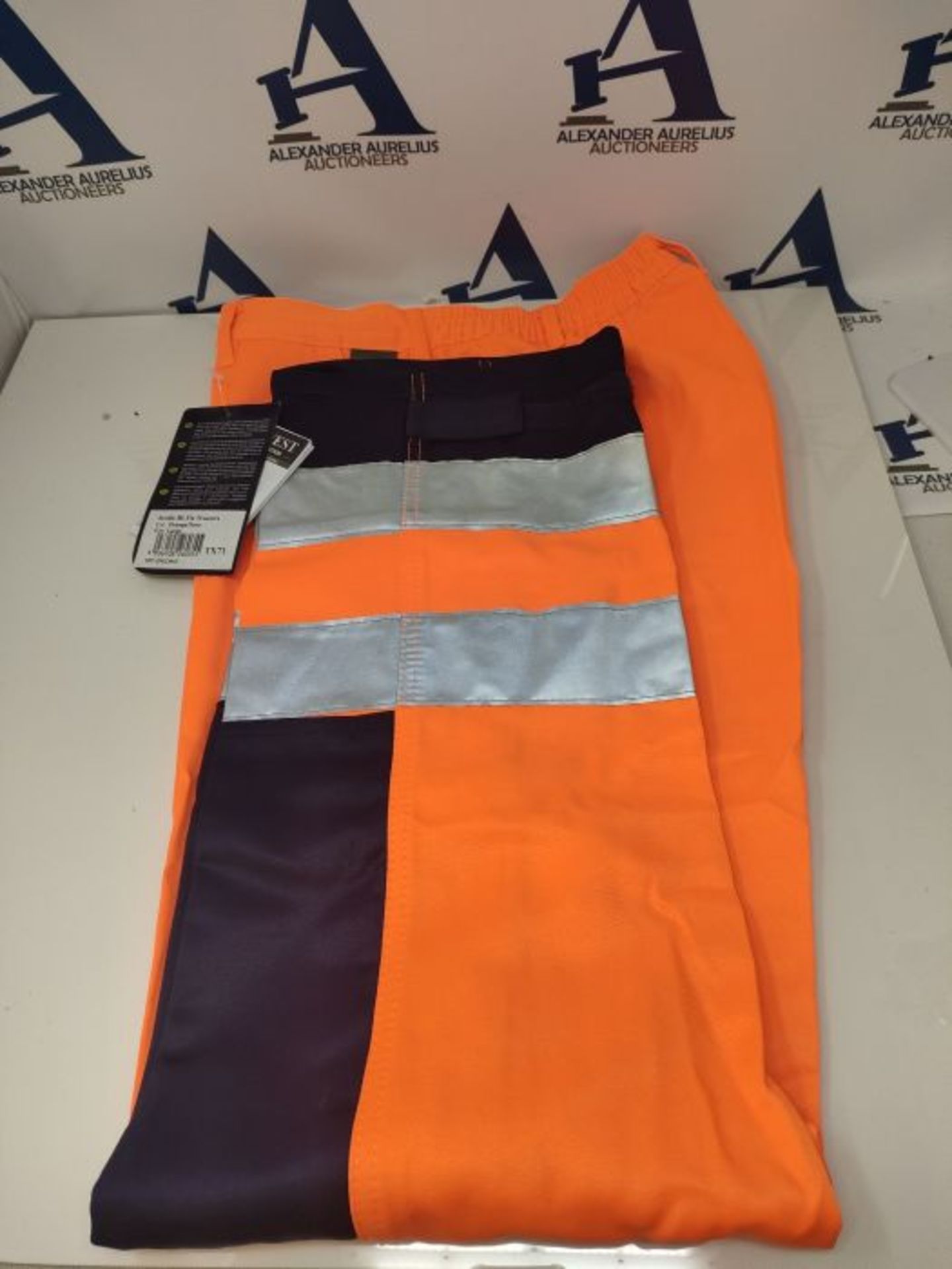 Portwest Seville Hi-Vis Trousers, Trouser Length: Regular, Color: Orange/Navy, Size: L - Image 2 of 3