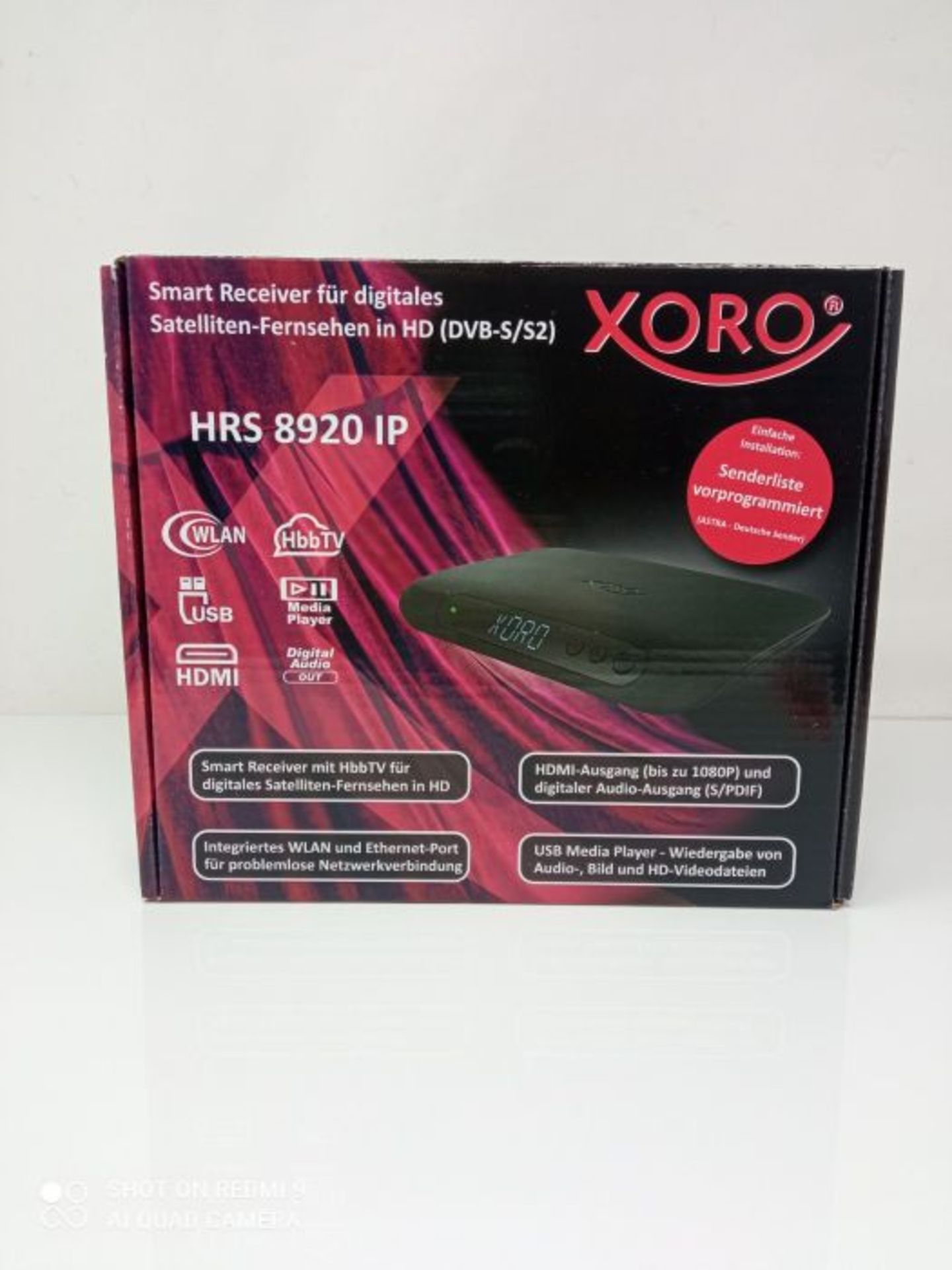 RRP ?65.00 Xoro HRS 8920 IP digitaler Satelliten-Receiver mit LAN Anschluss (HDTV, DVB-S2, HbbTV,