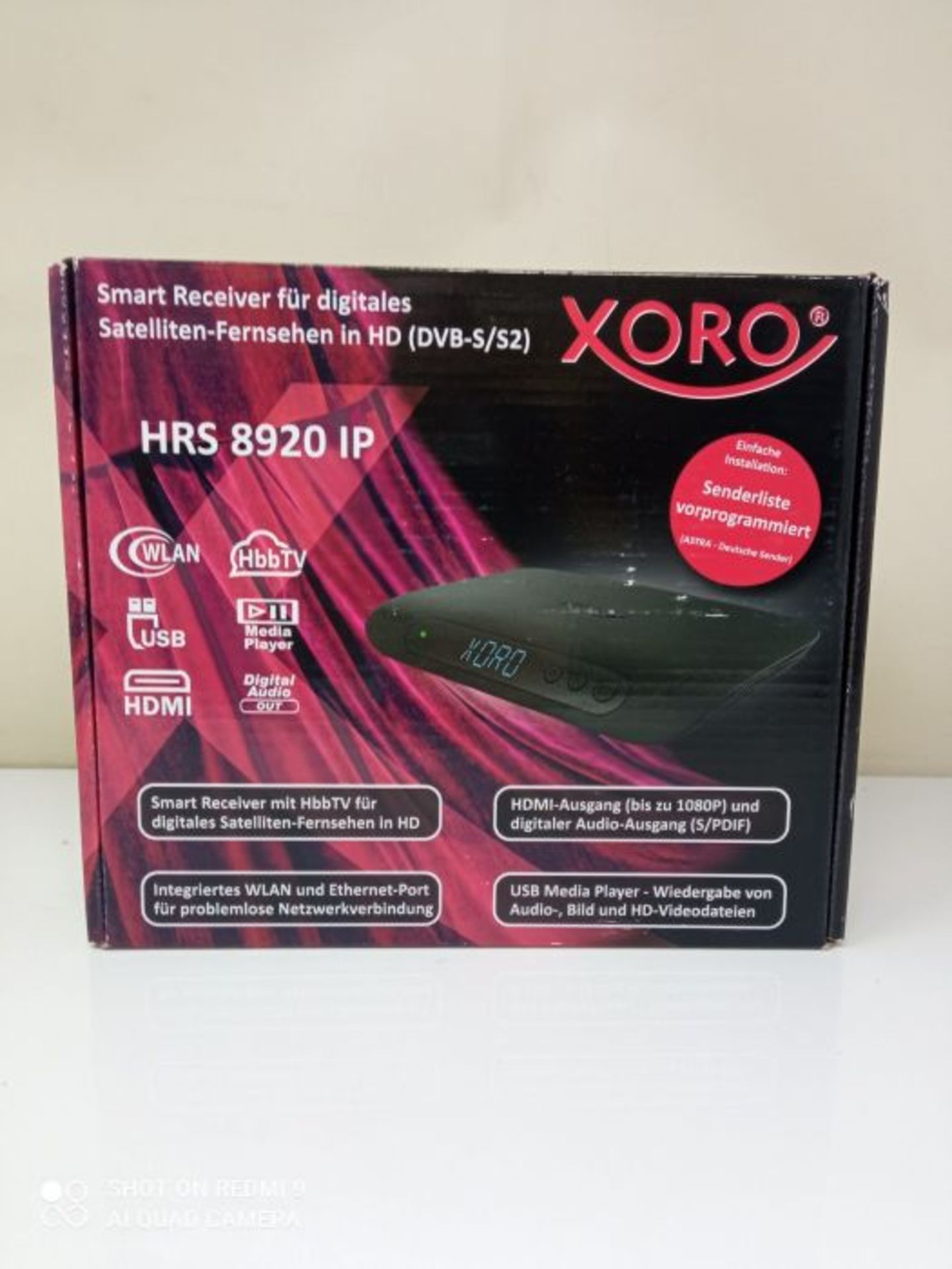 RRP ?65.00 Xoro HRS 8920 IP digitaler Satelliten-Receiver mit LAN Anschluss (HDTV, DVB-S2, HbbTV,