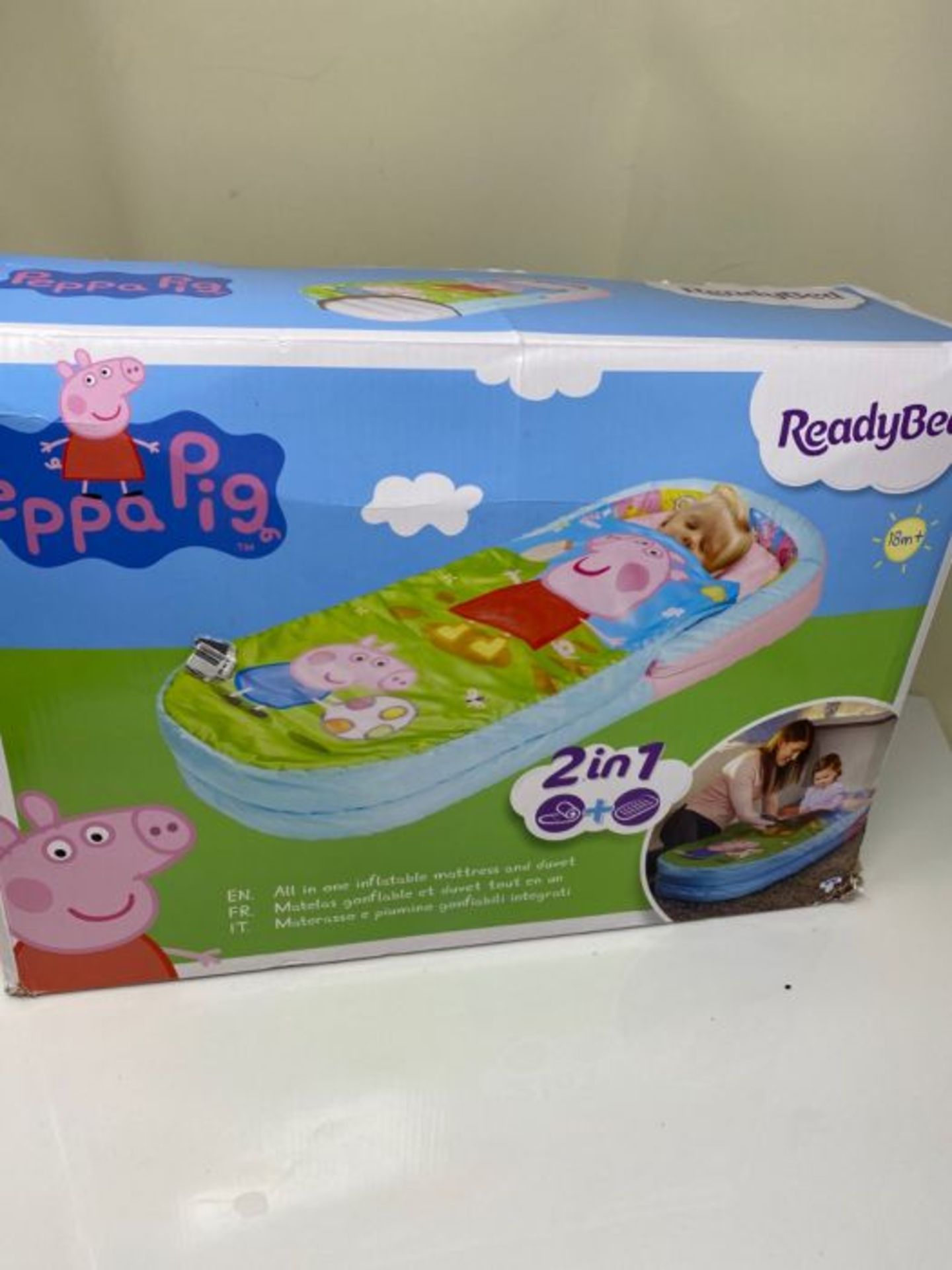 Readybed Peppa Pig My First Bed, Polyester-Cotton, Multi, 130 x 61 x 23 cm - Image 2 of 3