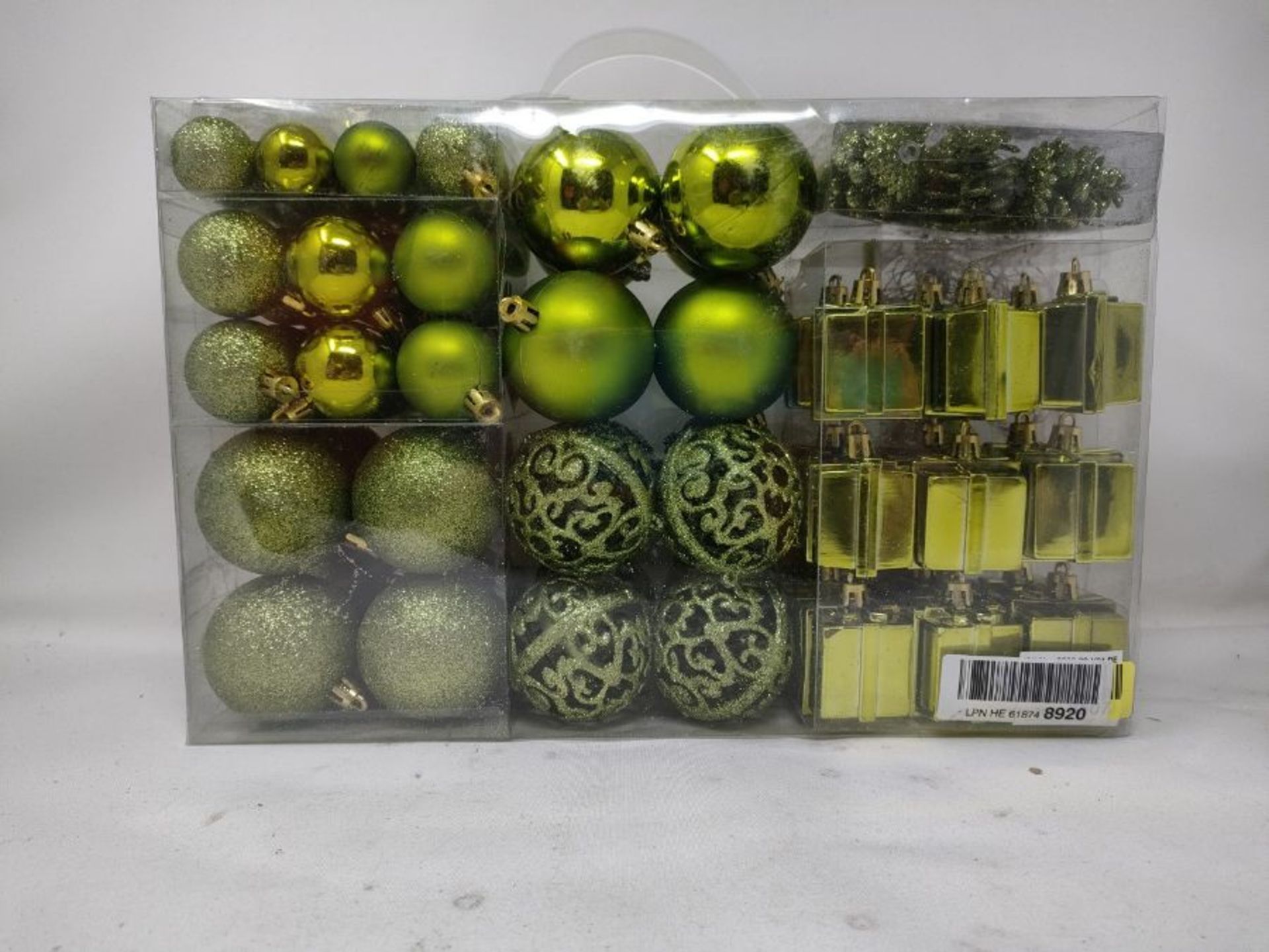 BRUBAKER 101 Pack Assorted Christmas Ball Ornaments - Shatterproof - Baubles with Tree - Image 2 of 2