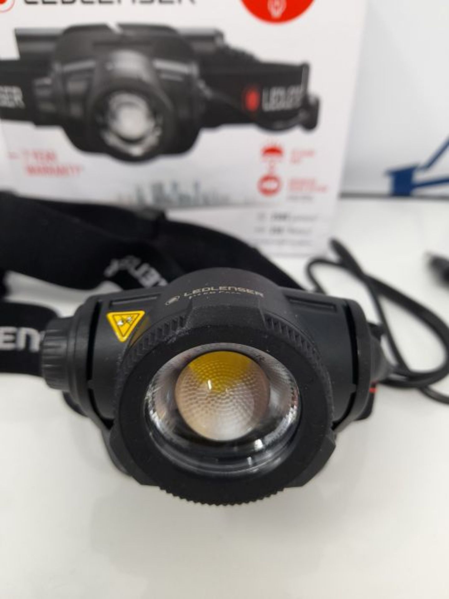 RRP £106.00 Ledlenser 502123 Rechargeable Headtorch Head lamp, Black - Image 3 of 3