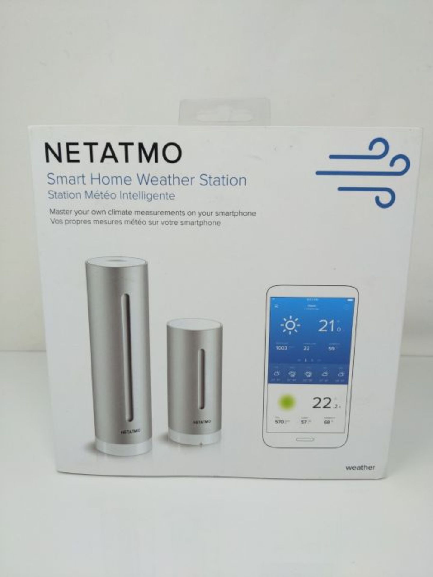 RRP £157.00 Netatmo Station M·t·o Int·rieur Ext·rieur Connect·e Wifi, Capteur Sans fil, Therm