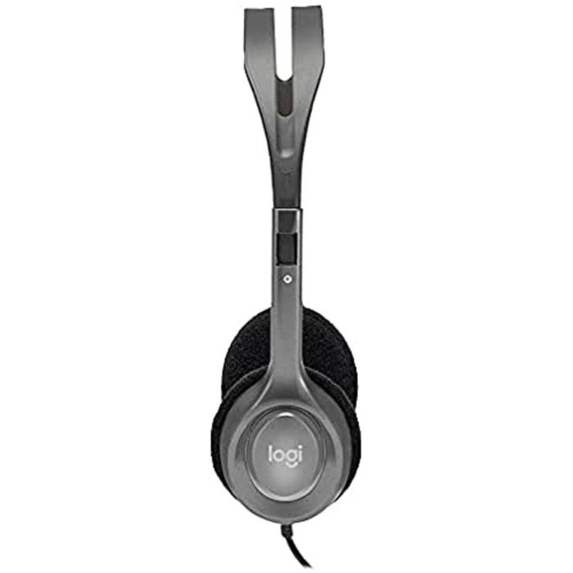 Logitech H110 Wired Headset, Stereo Headphones with Noise-Cancelling Microphone, 3.5-m