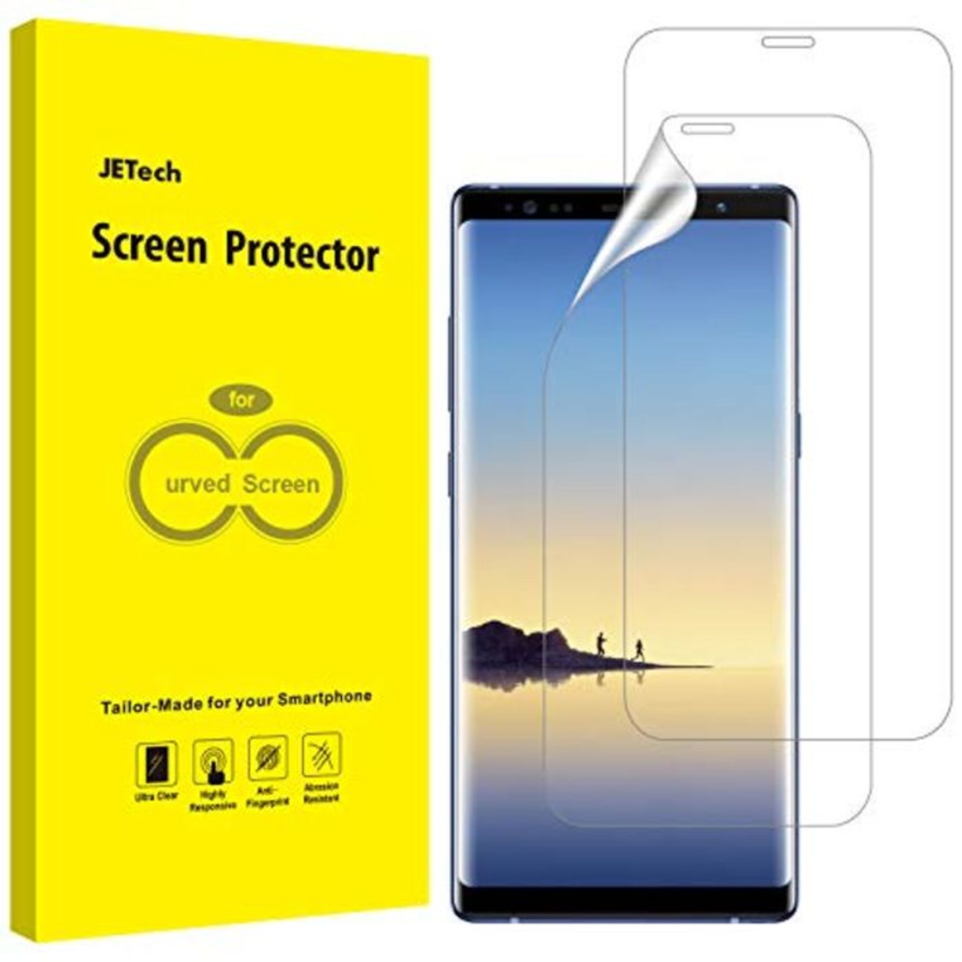 JETech Screen Protector for Samsung Galaxy Note 8, TPU Ultra HD Film, Case Friendly, 2